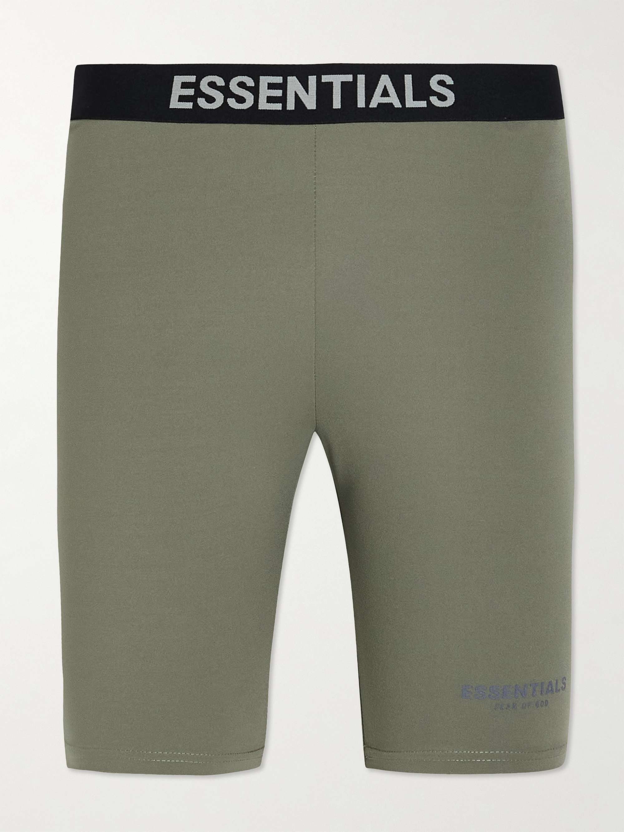 [SPRING 2022 컬렉션] 피어오브갓 에센셜 스트레치 반바지 FEAR OF GOD ESSENTIALS Logo-Detailed Stretch-Jersey Shorts,Gray