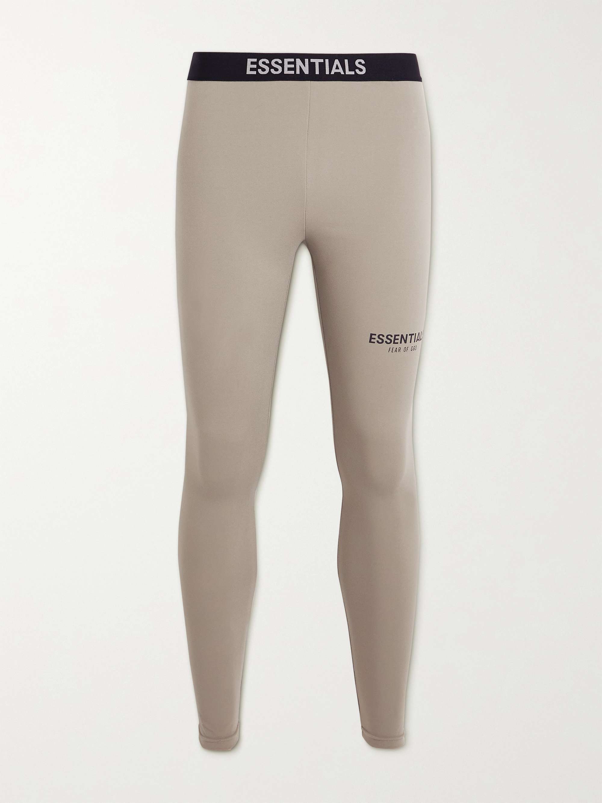 피어오브갓 에센셜 스웻팬츠 FEAR OF GOD ESSENTIALS Logo-Print Stretch-Jersey Sweatpants,Beige