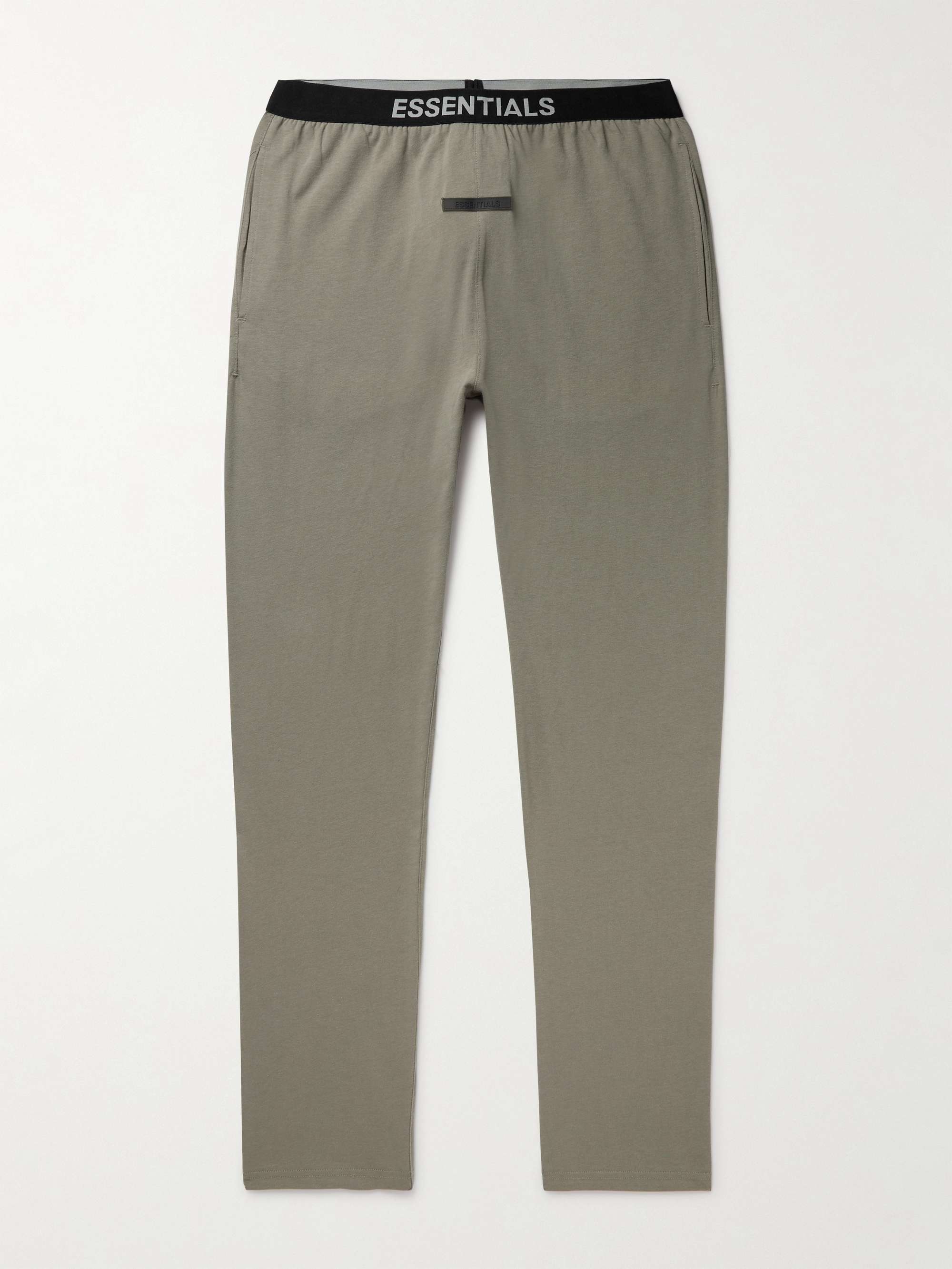 피어오브갓 에센셜 스웻팬츠 FEAR OF GOD ESSENTIALS Slim-Fit Tapered Cotton-Blend Jersey Sweatpants,Charcoal