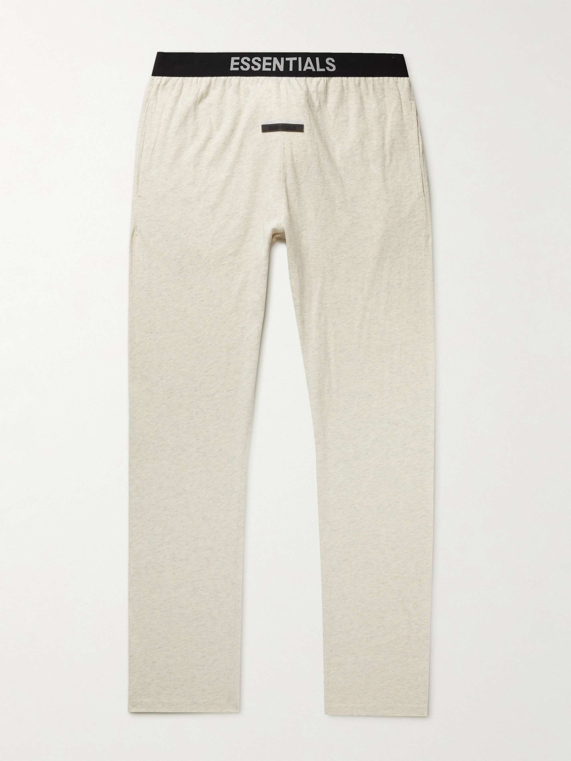피어오브갓 에센셜 스웻팬츠 FEAR OF GOD ESSENTIALS Slim-Fit Tapered Cotton-Blend Jersey Sweatpants,Cream