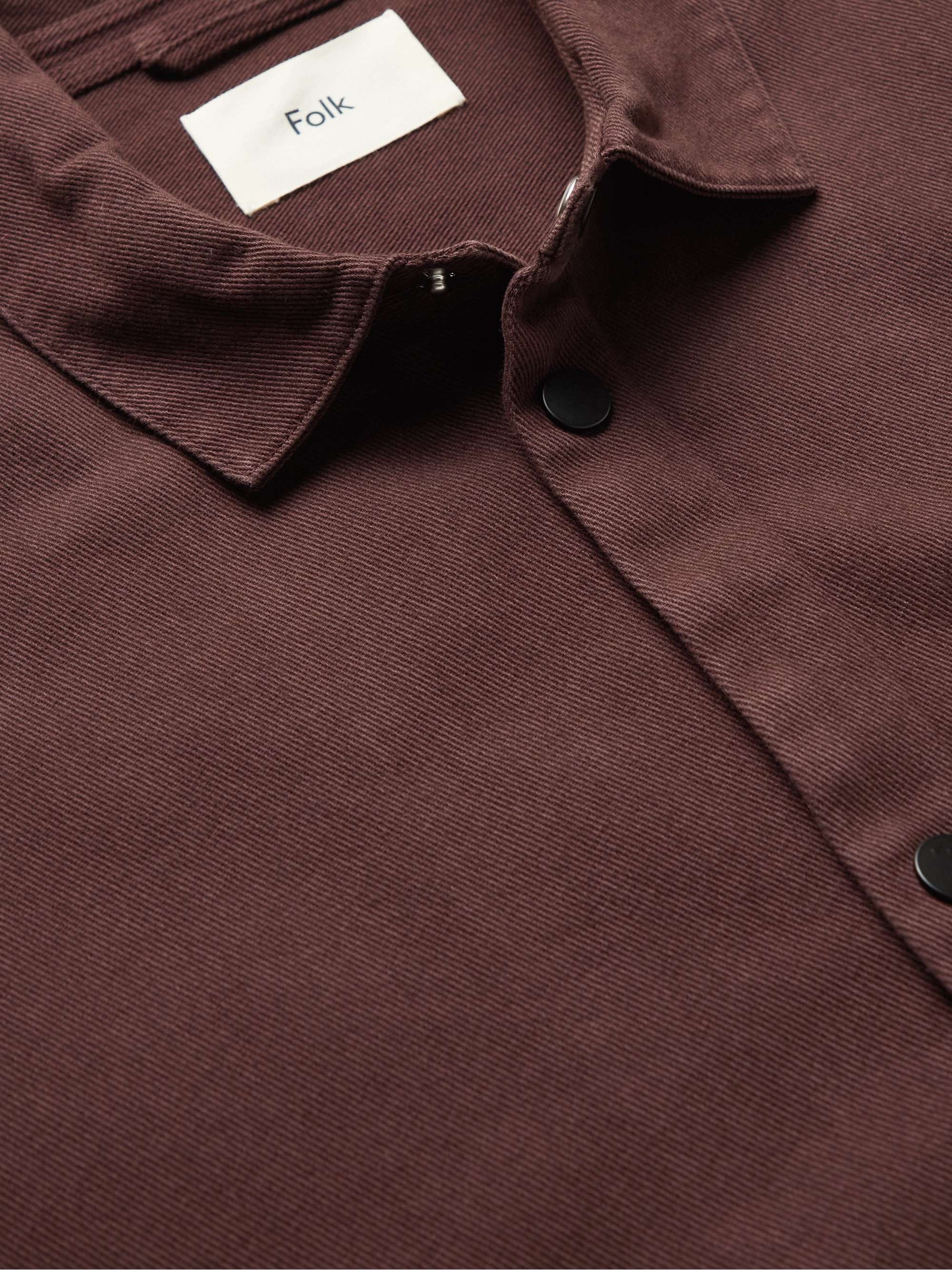FOLK Garment-Washed Cotton-Twill Shirt Jacket