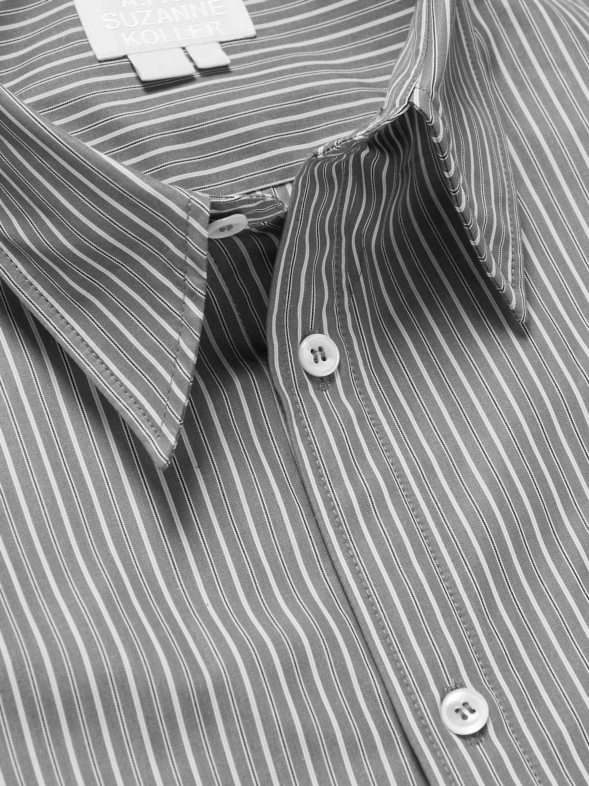 A.P.C. + Suzanne Koller Aland Striped Cotton-Poplin Shirt
