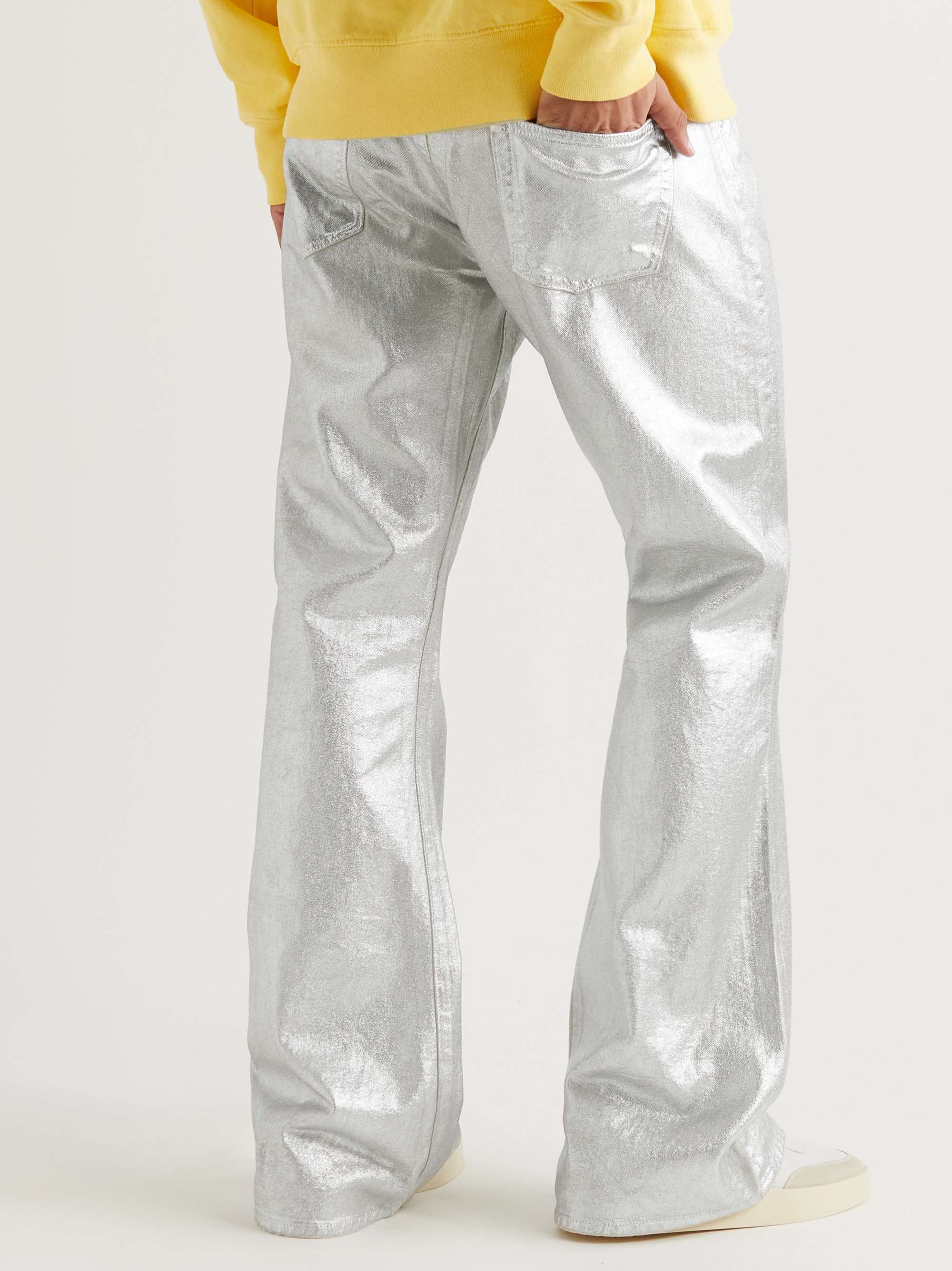 Silver Logan Bootcut Metallic Coated Jeans | GALLERY DEPT. | MR PORTER