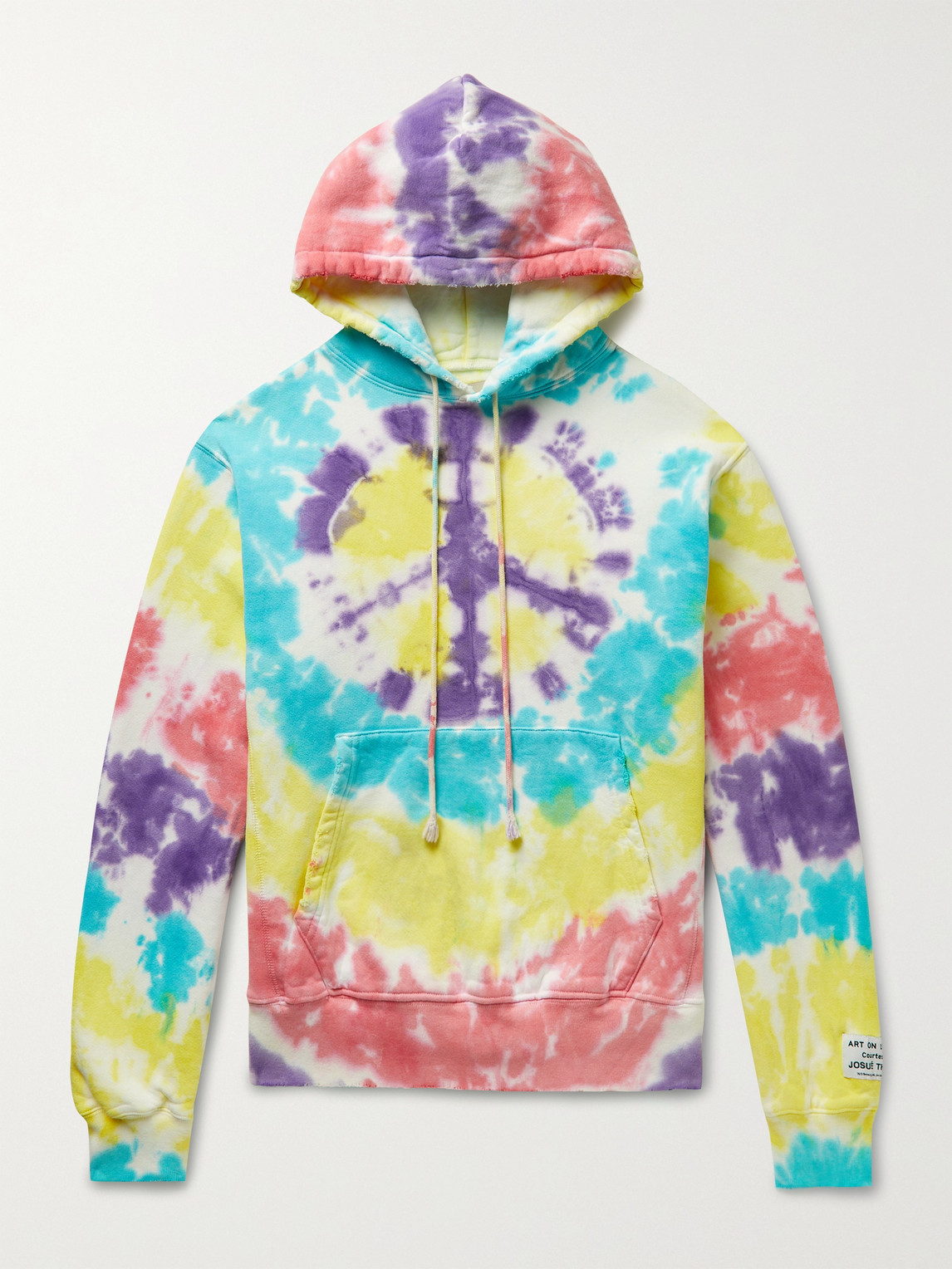 Gallery Dept. Distressed Tie-dyed Cotton-jersey Hoodie In Multicolor