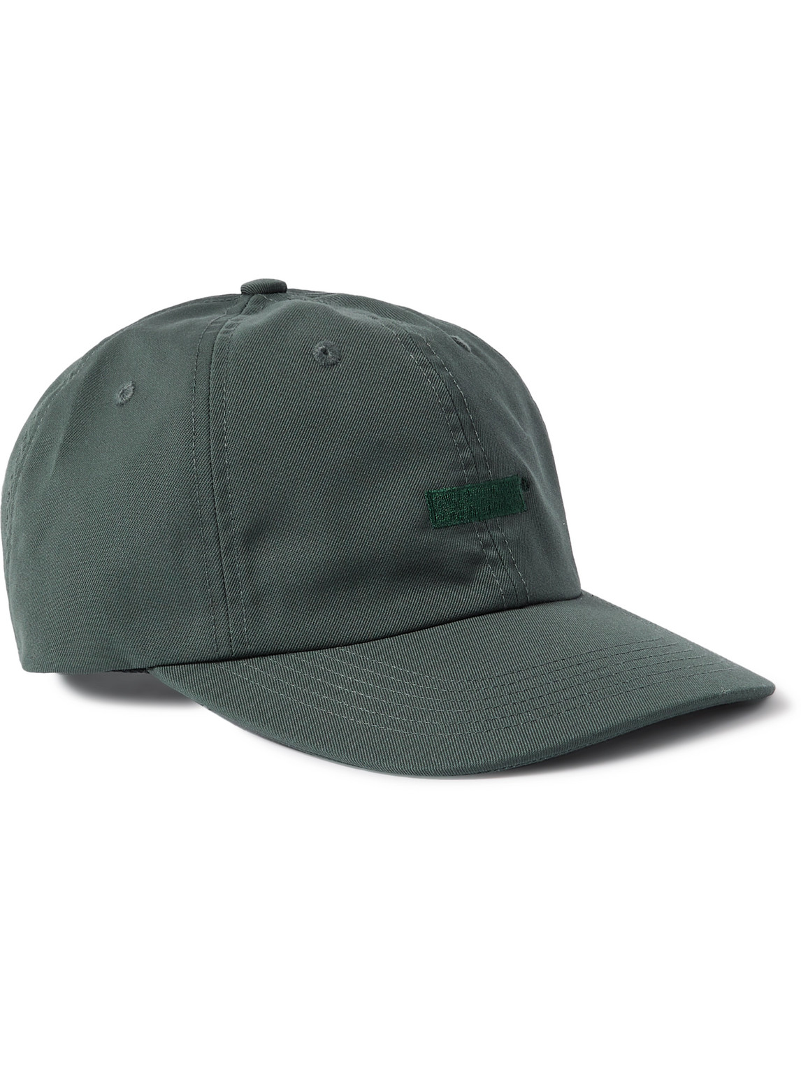 Affix Embroidered Canvas Baseball Cap In Green