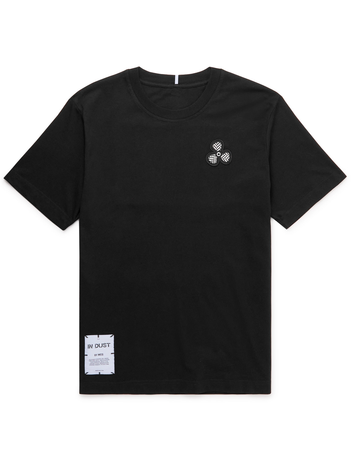 Mcq By Alexander Mcqueen In Dust Logo-appliquéd Printed Cotton-jersey T-shirt In Black