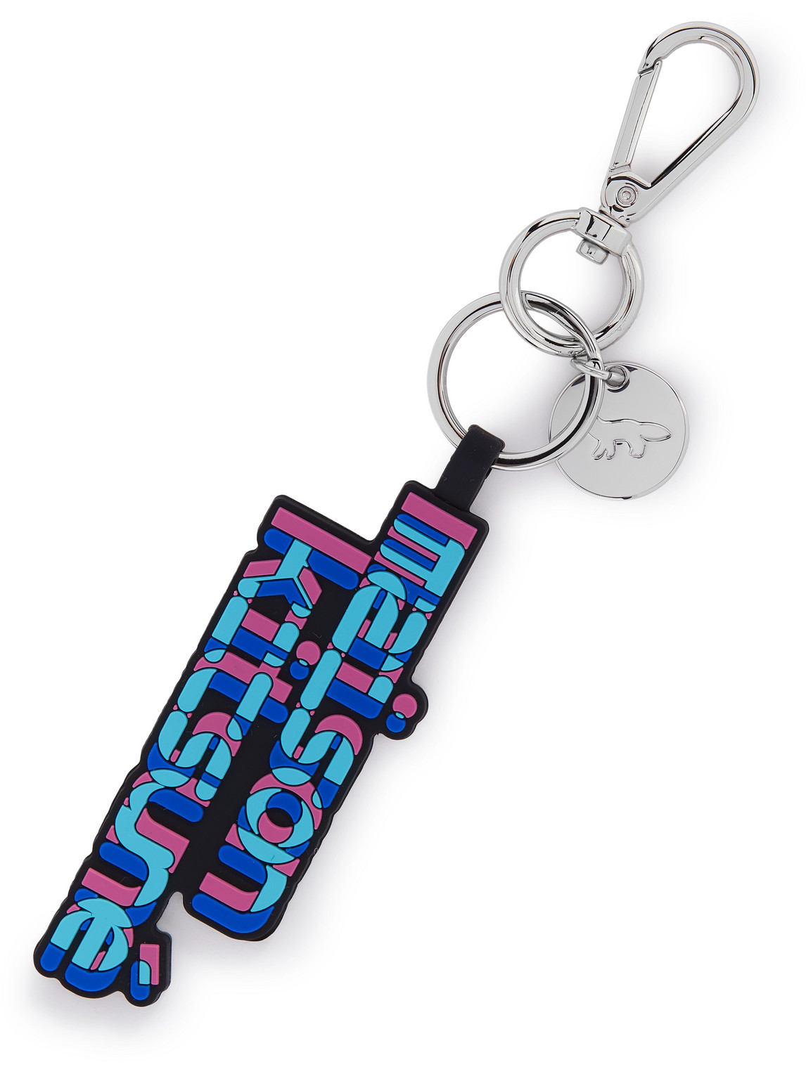 Maison Kitsuné Muirmcneil Silicone And Silver-tone Key Fob In Unknown