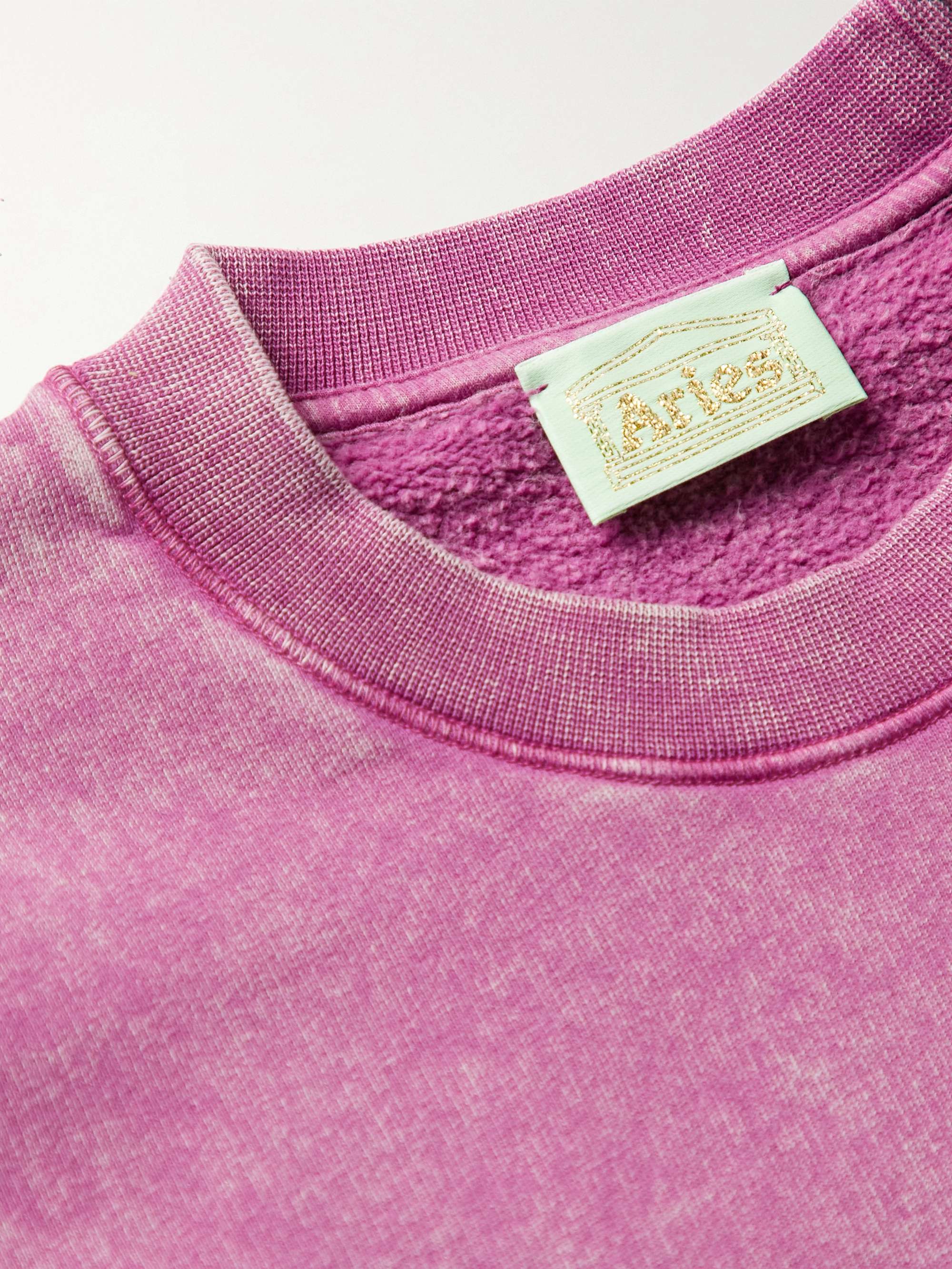 ARIES No Problemo Acid-Washed Cotton-Jersey Sweatshirt