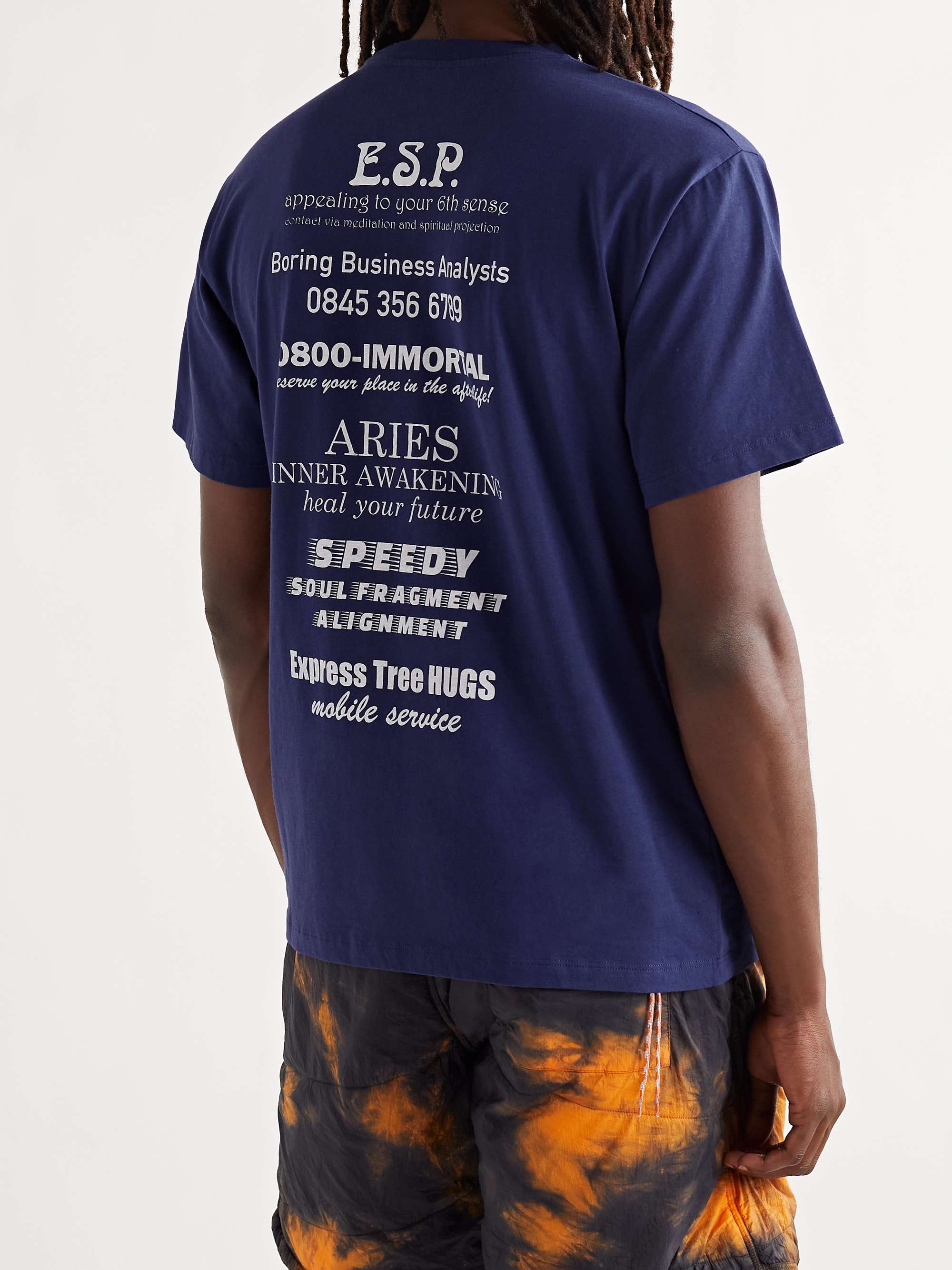 ARIES Mystic Business Logo-Print Cotton-Jersey T-Shirt