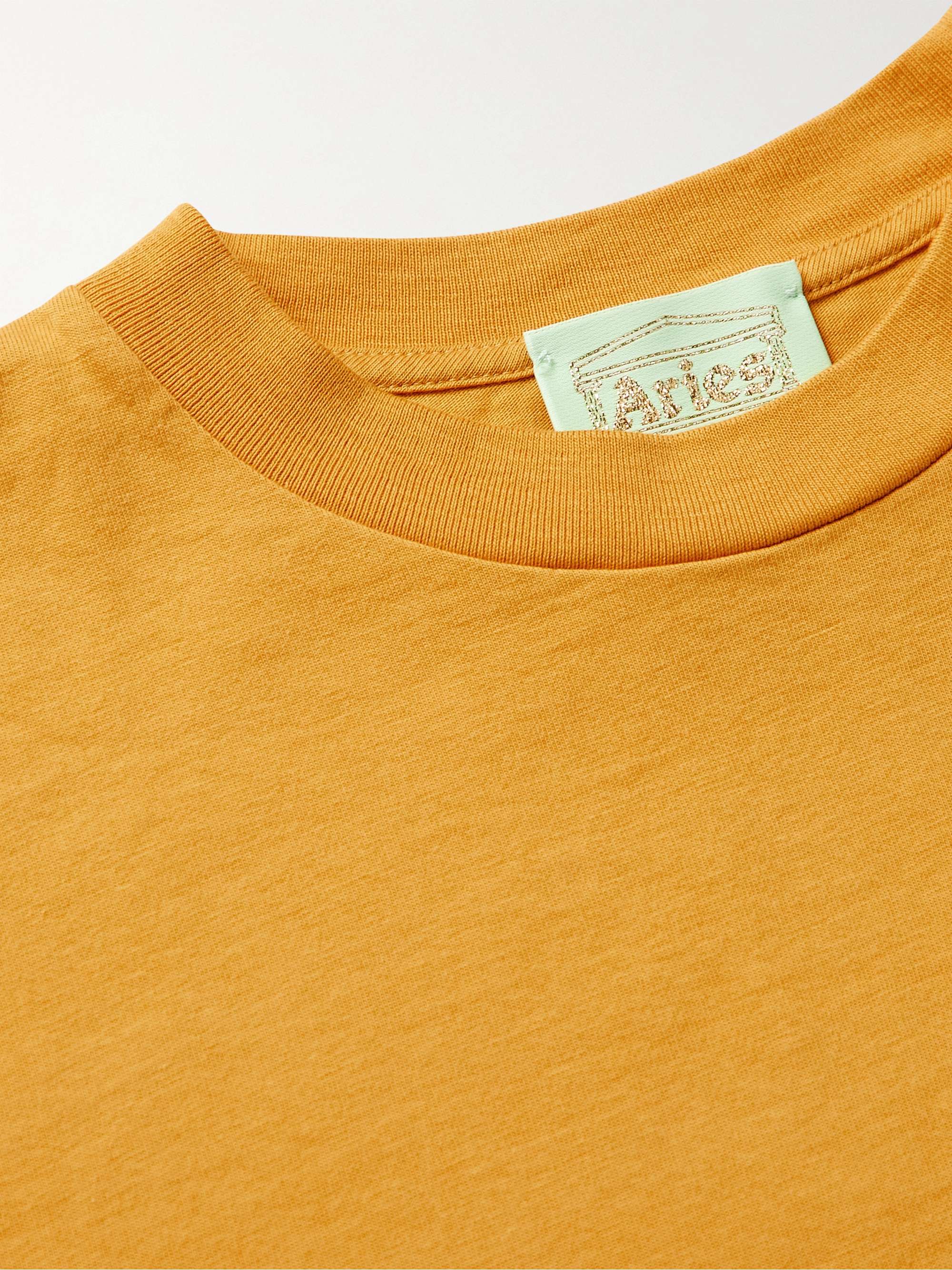 ARIES Temple Logo-Print Cotton-Jersey T-Shirt