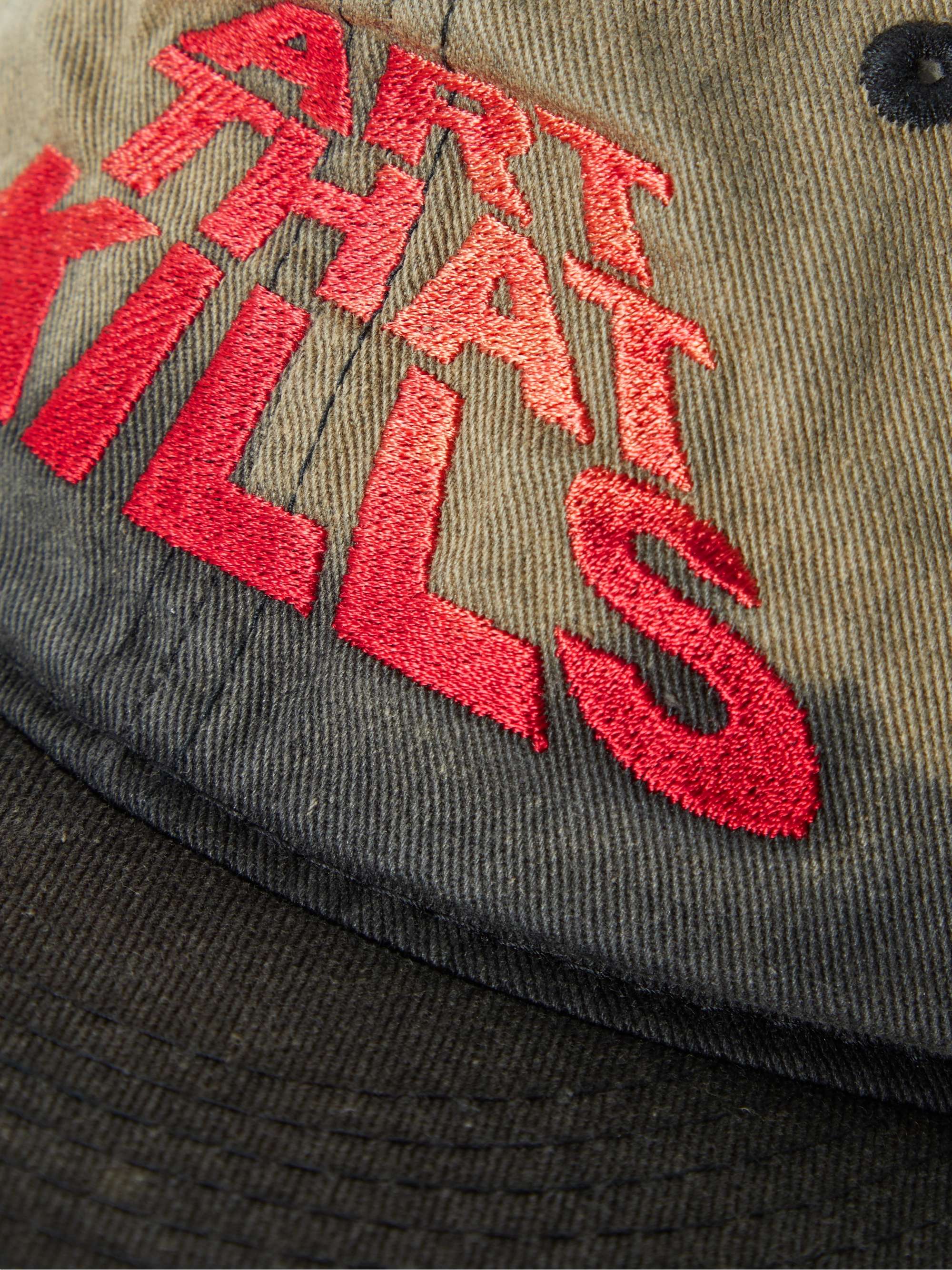 GALLERY DEPT. Distressed Embroidered Cotton-Twill Baseball Cap