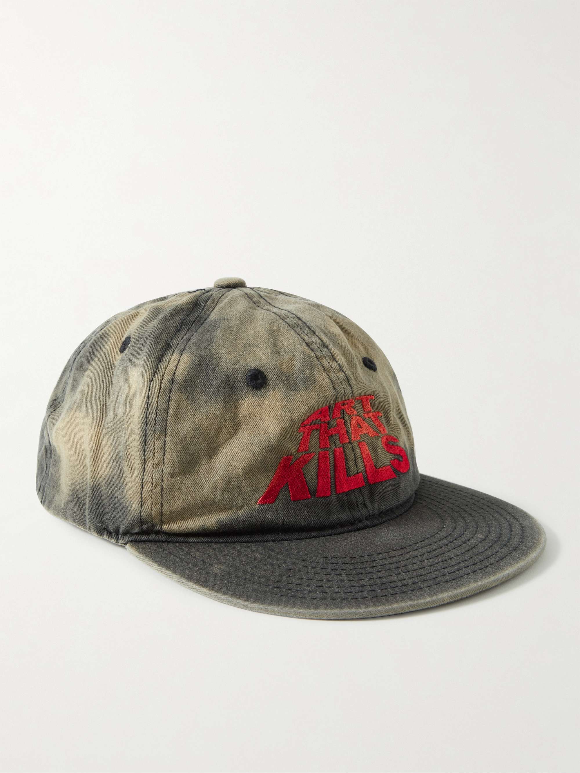 GALLERY DEPT. Distressed Embroidered Cotton-Twill Baseball Cap