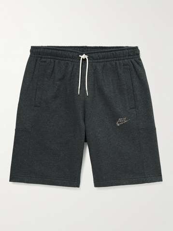 NIKE Sportswear Wide-Leg Cotton-Blend Jersey Drawstring Shorts