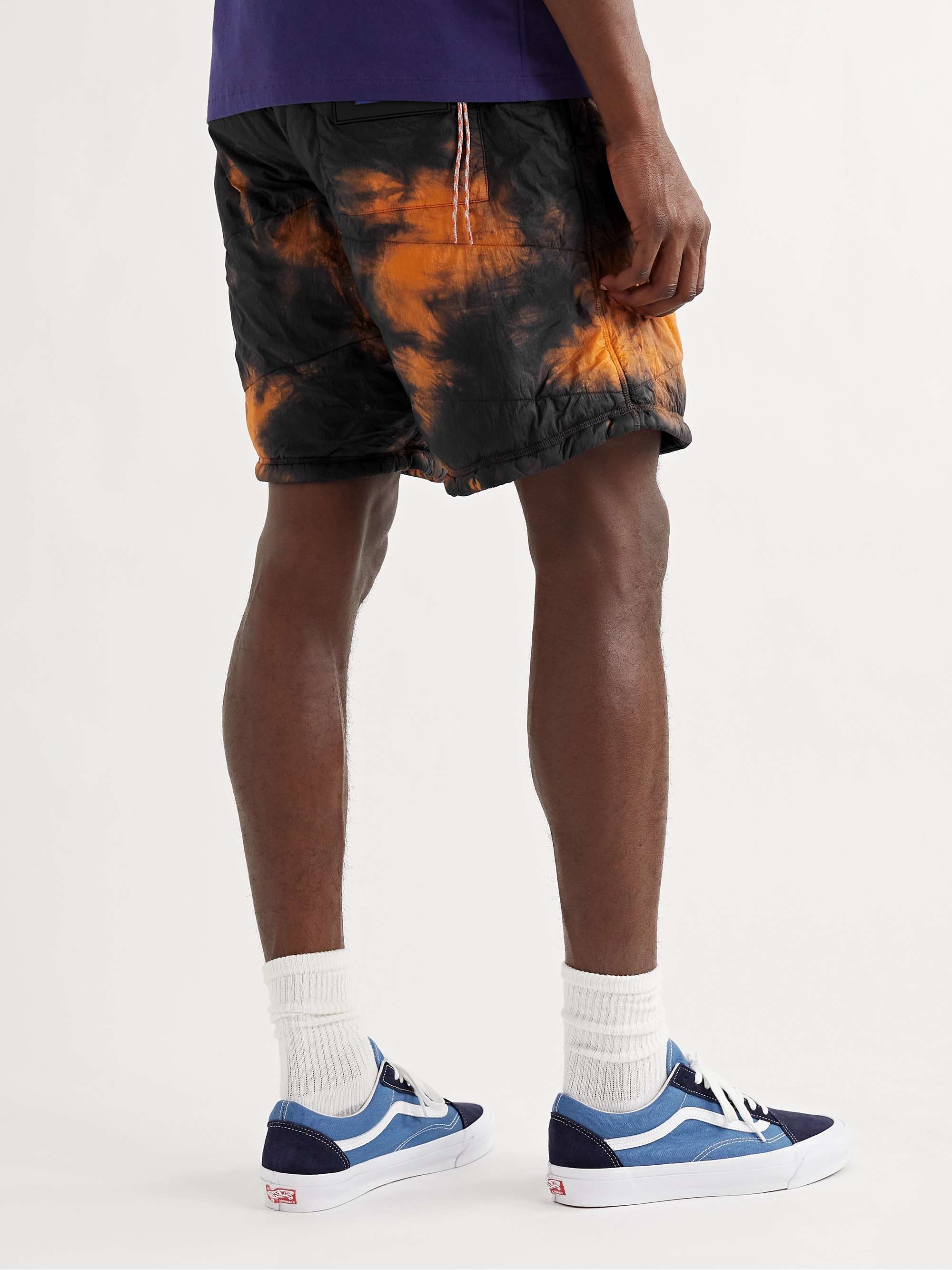ARIES Quilted Padded Tie-Dyed Shell Shorts