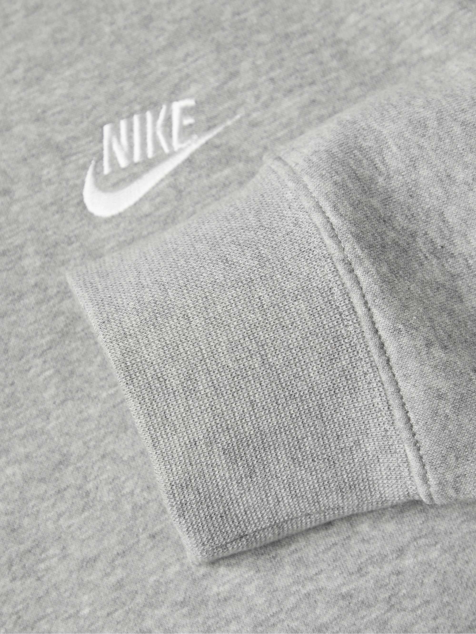 NIKE Logo-Embroidered Cotton-Blend Jersey Sweatshirt
