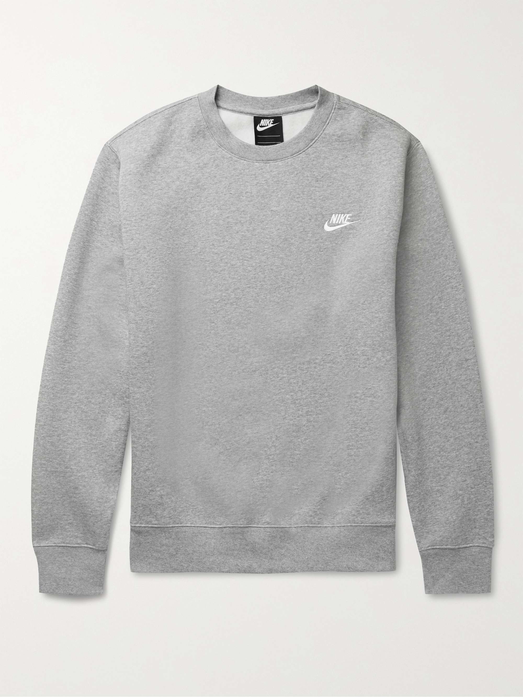 NIKE Logo-Embroidered Cotton-Blend Jersey Sweatshirt