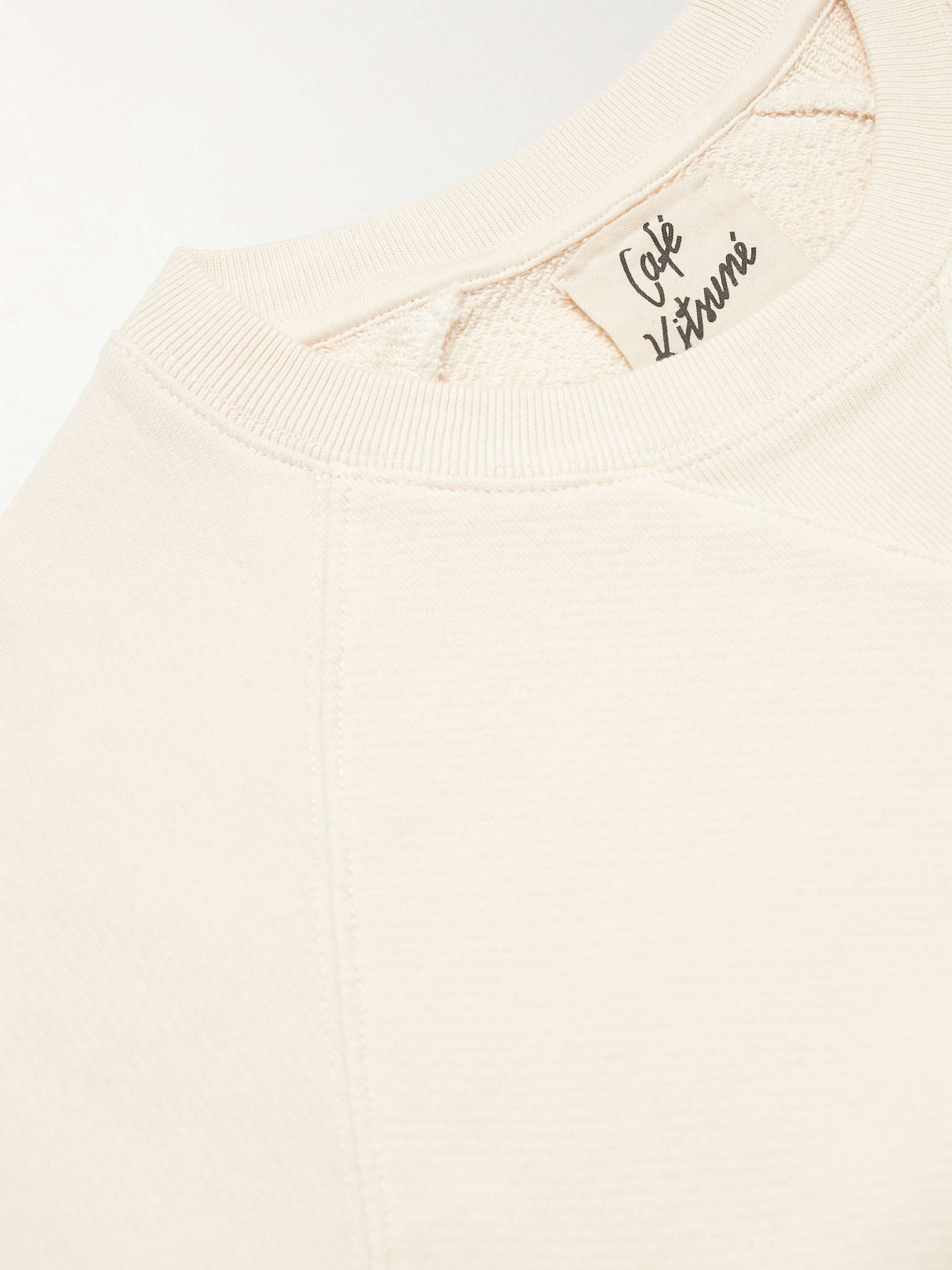 CAFÉ KITSUNÉ Logo-Print Cotton-Jersey Sweatshirt