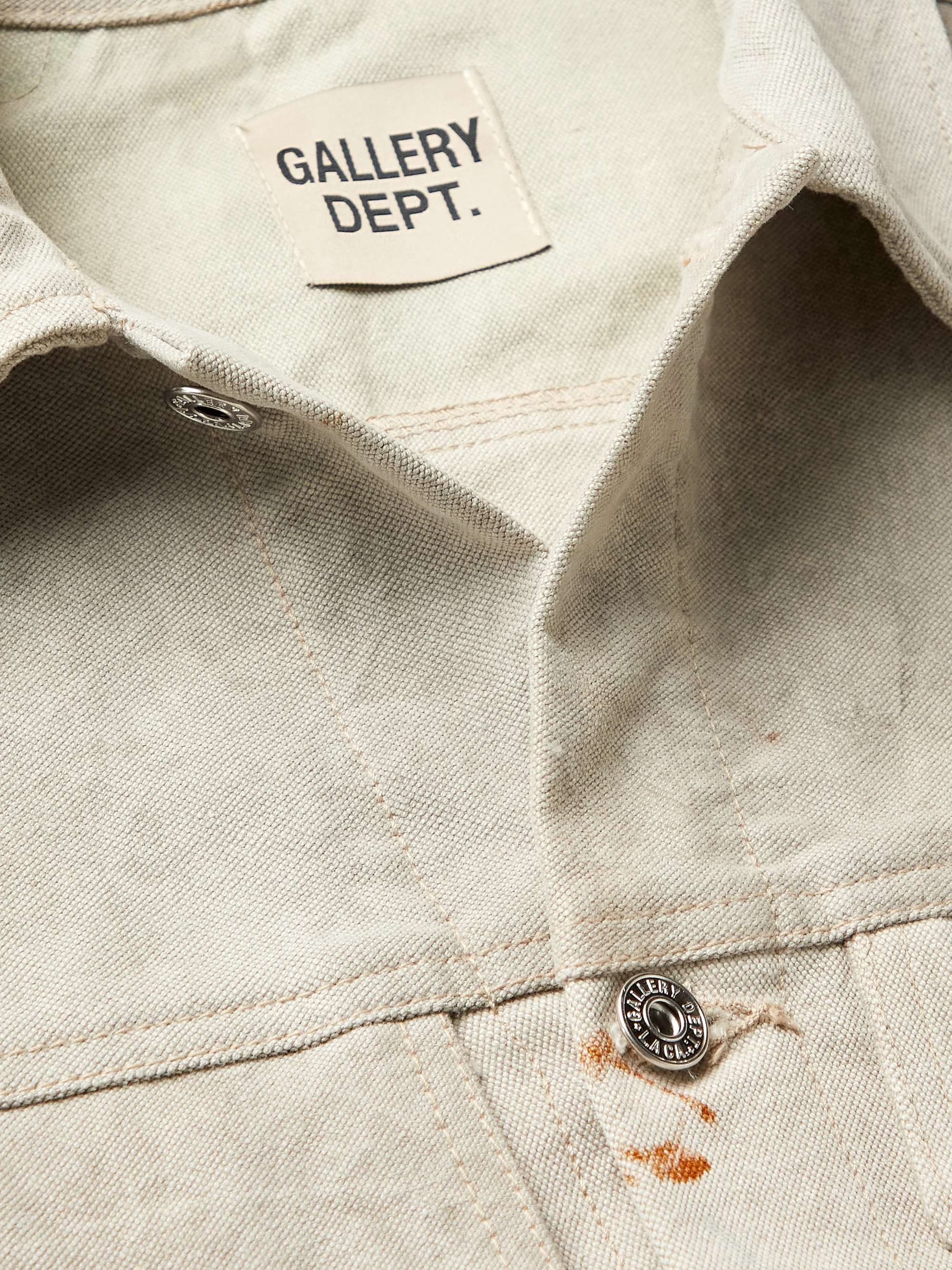 Gray Andy Distressed Printed Denim Jacket | GALLERY DEPT. | MR PORTER