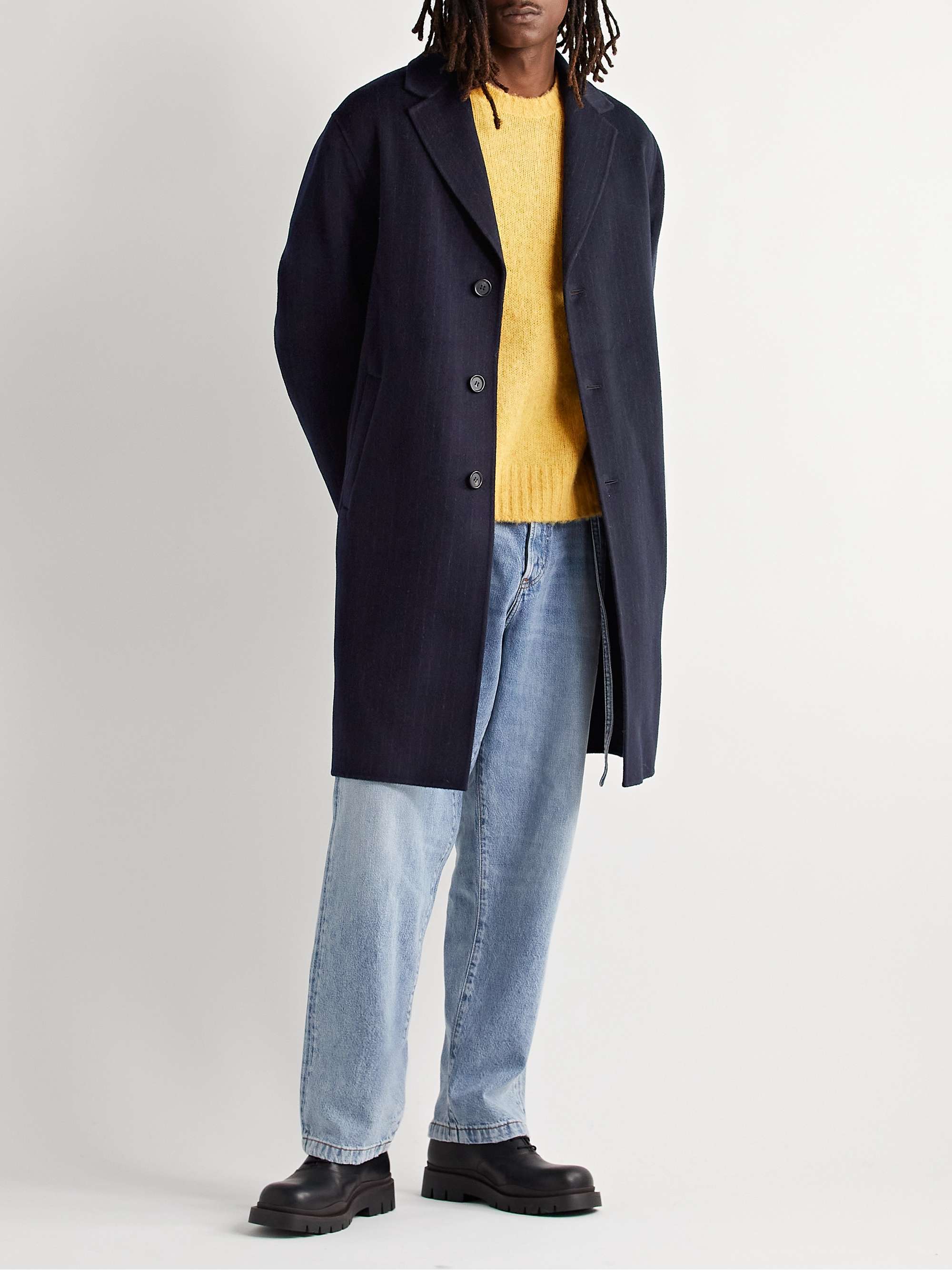 ACNE STUDIOS Pinstriped Double-Faced Wool Coat