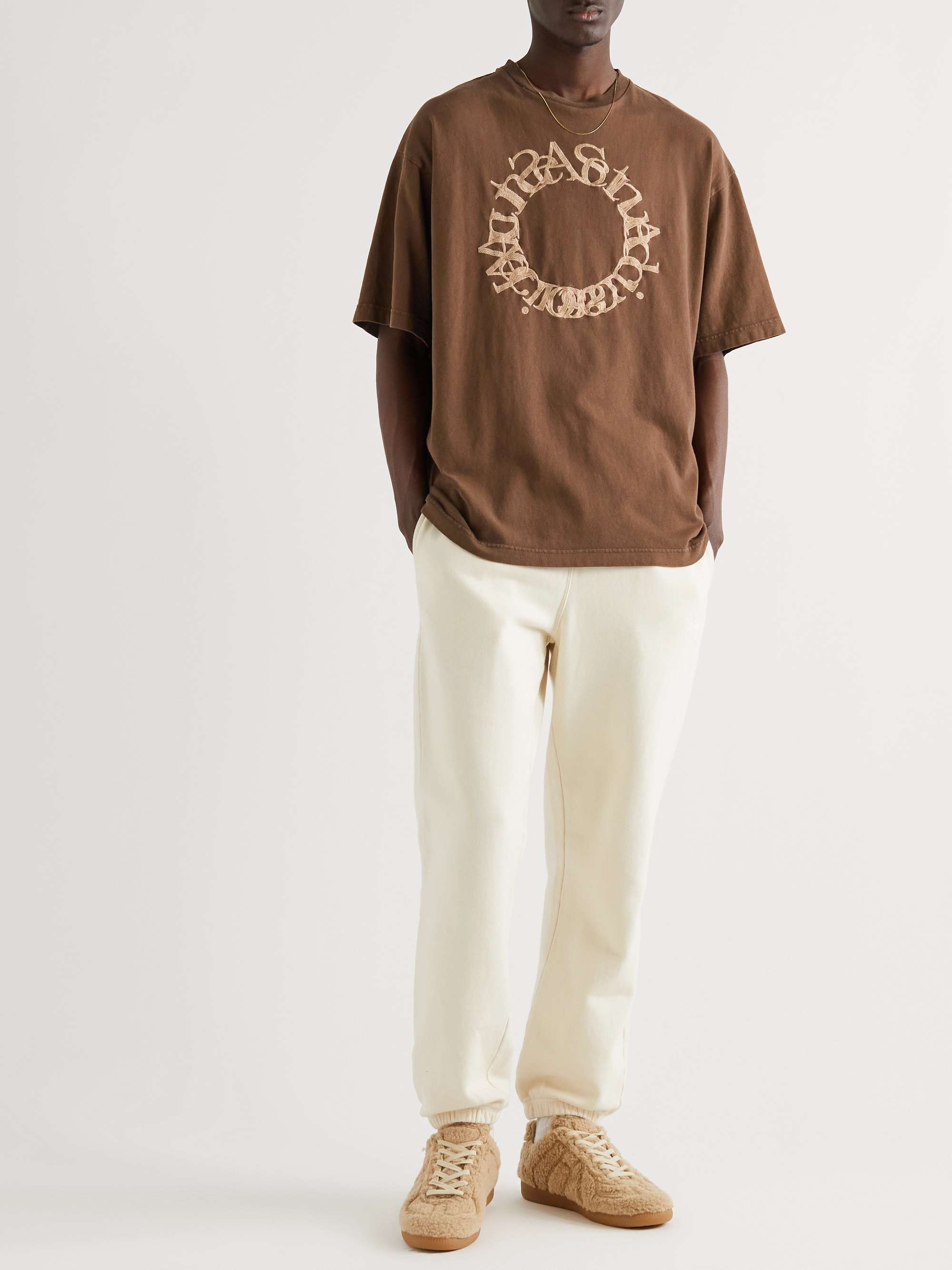 ACNE STUDIOS Logo-Embroidered Cotton-Jersey T-Shirt