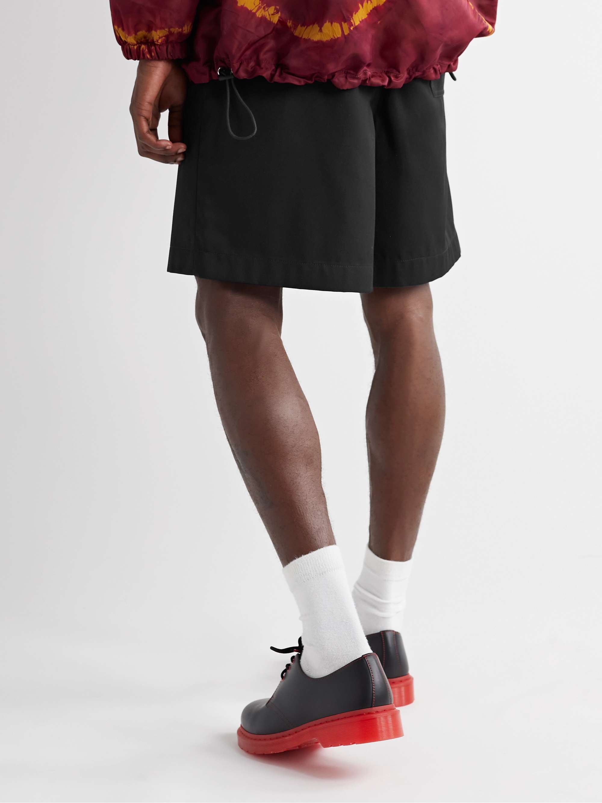 ACNE STUDIOS Wide-Leg Cotton-Blend Twill Shorts