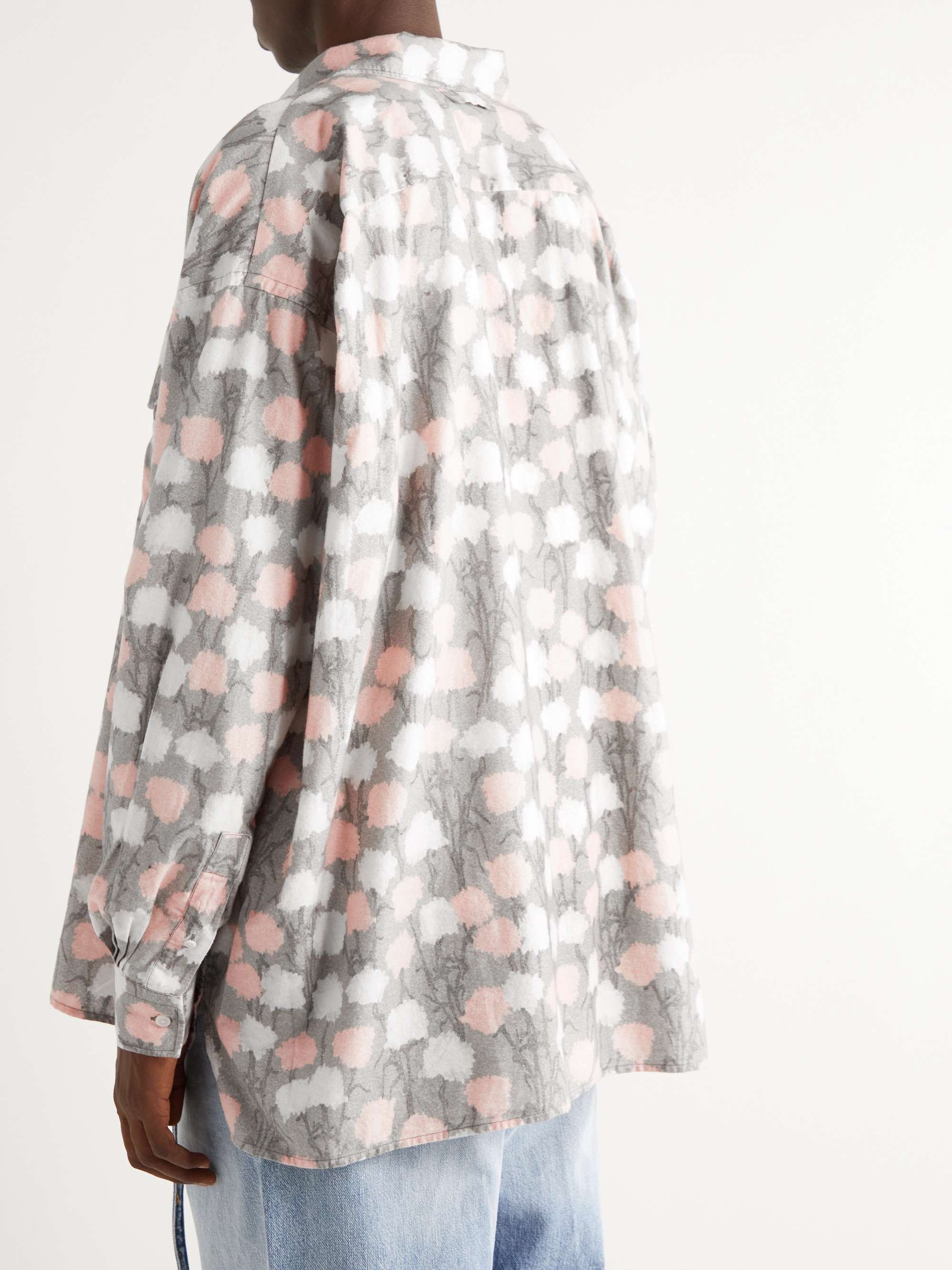 ACNE STUDIOS Oversized Printed Cotton-Flannel Shirt