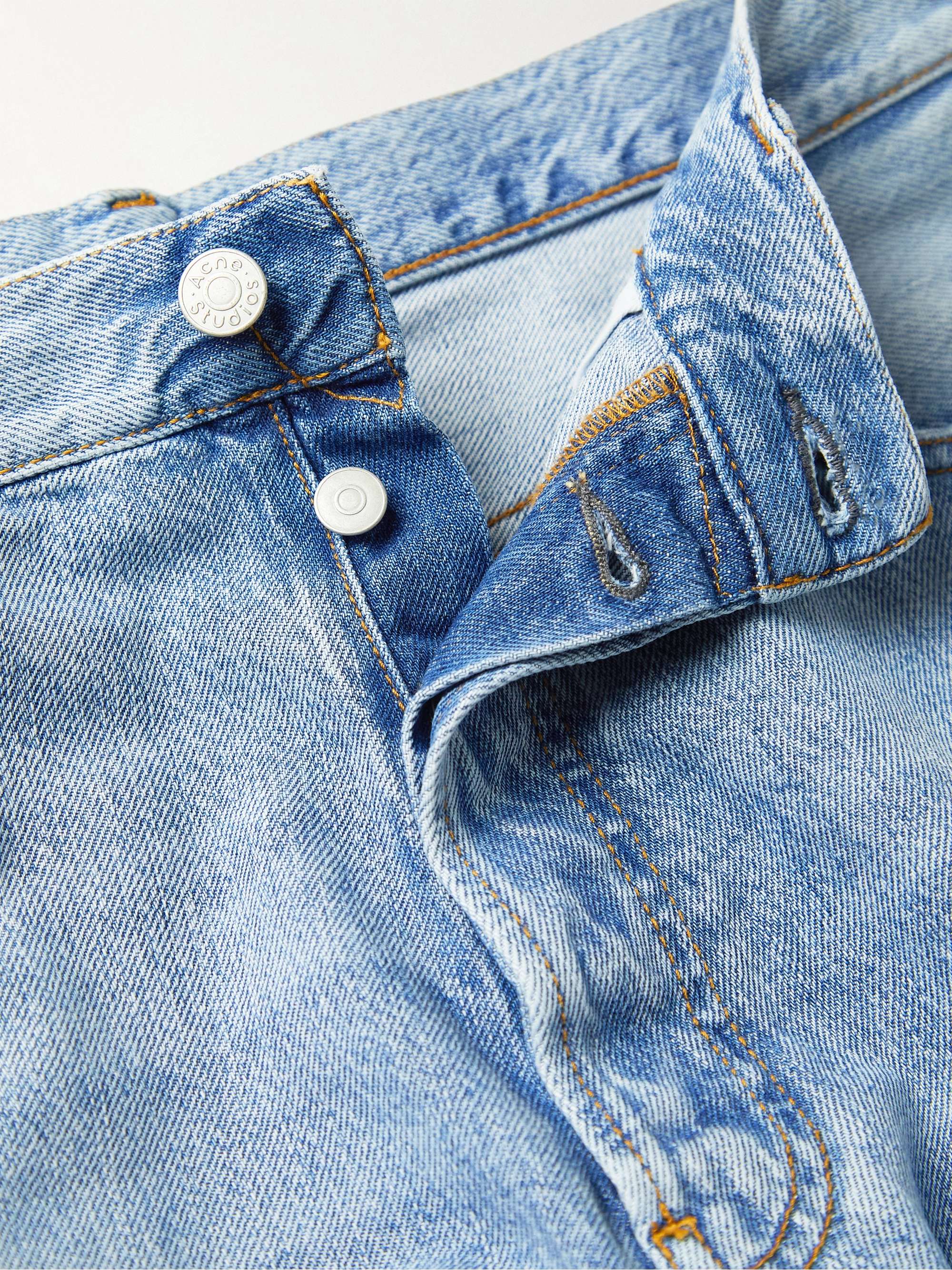 ACNE STUDIOS Wide-Leg Distressed Organic Jeans