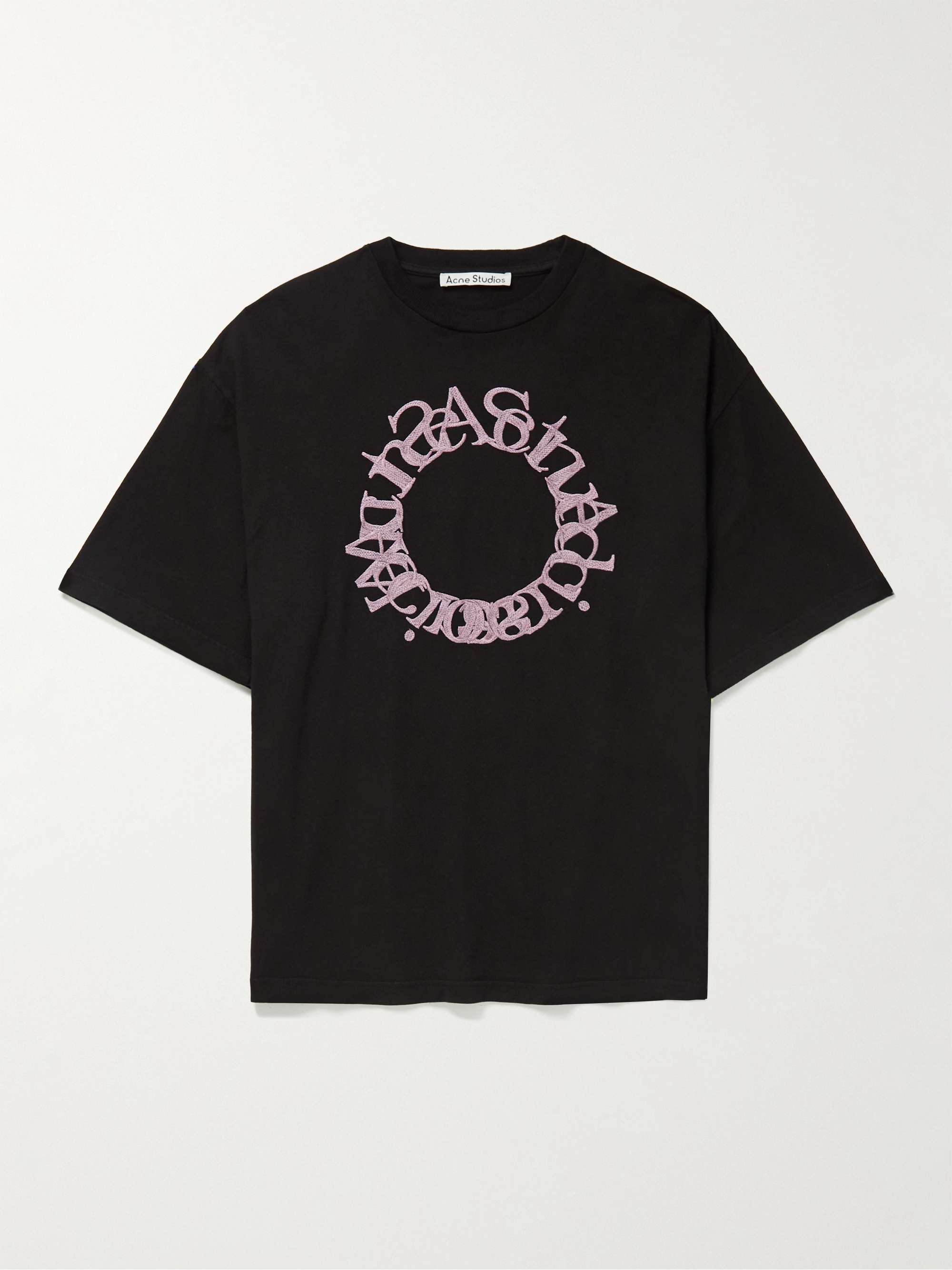 ACNE STUDIOS Logo-Embroidered Cotton-Jersey T-Shirt