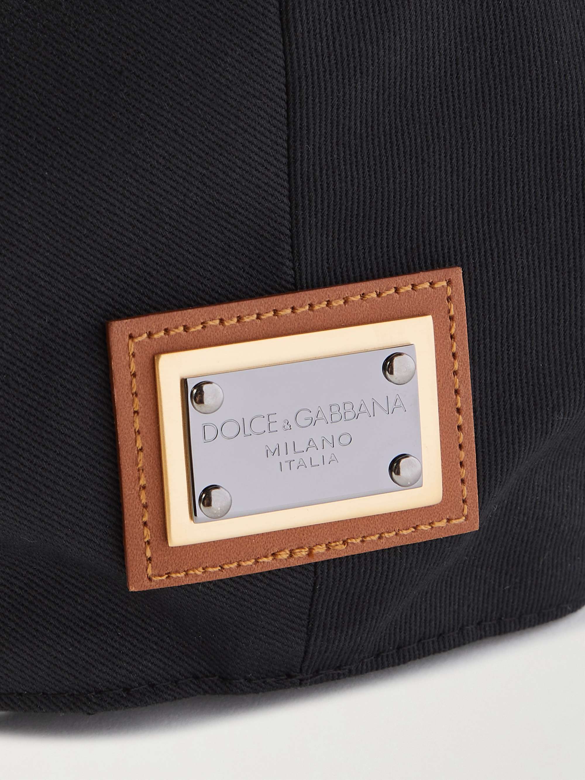 DOLCE & GABBANA Logo-Appliquéd Cotton-Twill Flat Cap