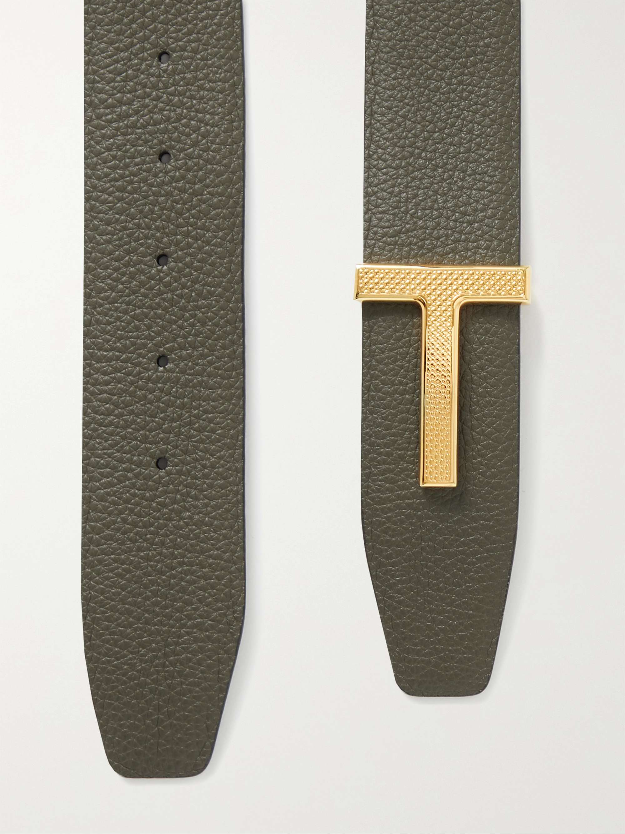 TOM FORD 4cm Reversible Full-Grain Leather Belt