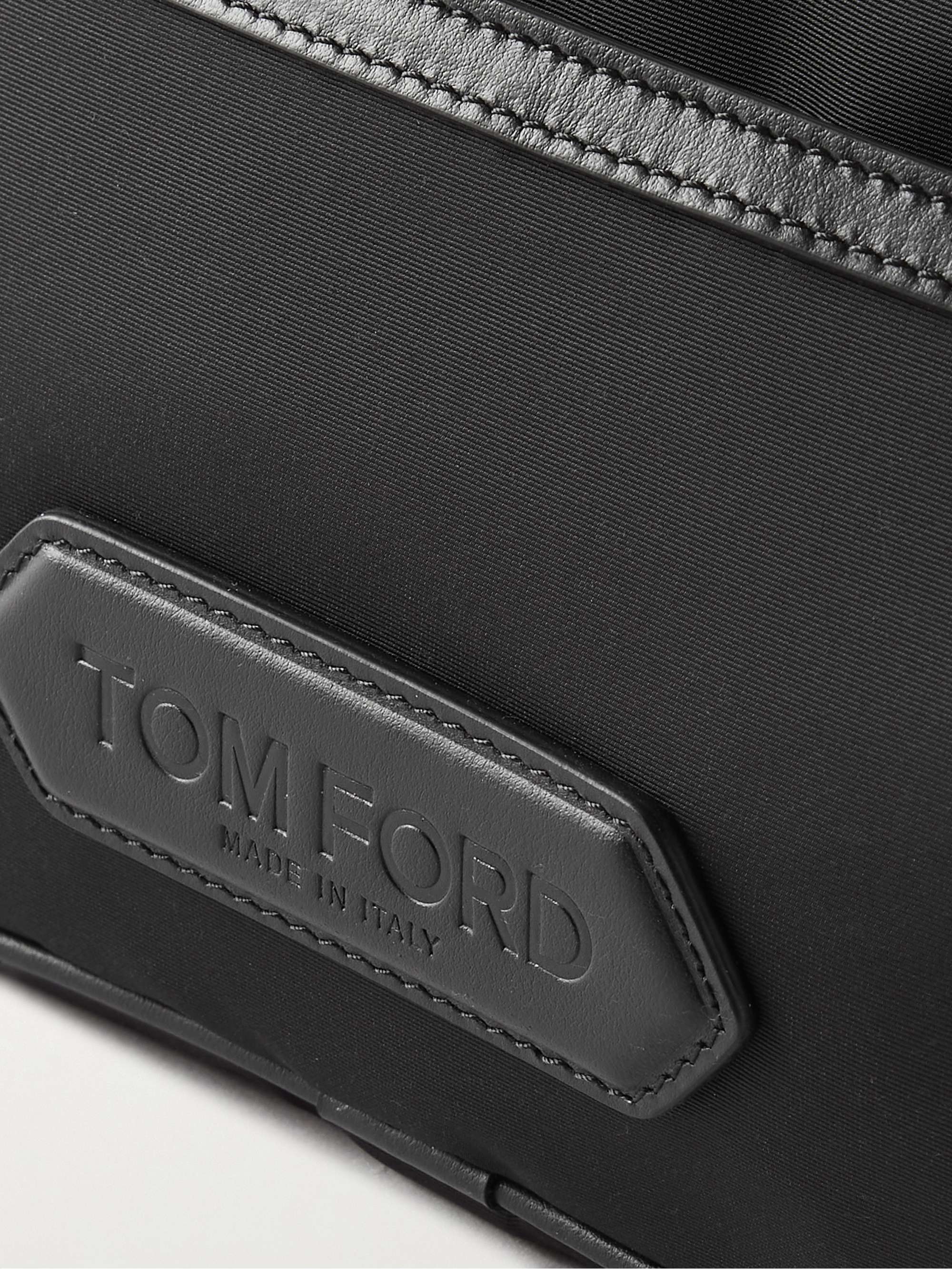 TOM FORD Leather-Trimmed Nylon Wash Bag