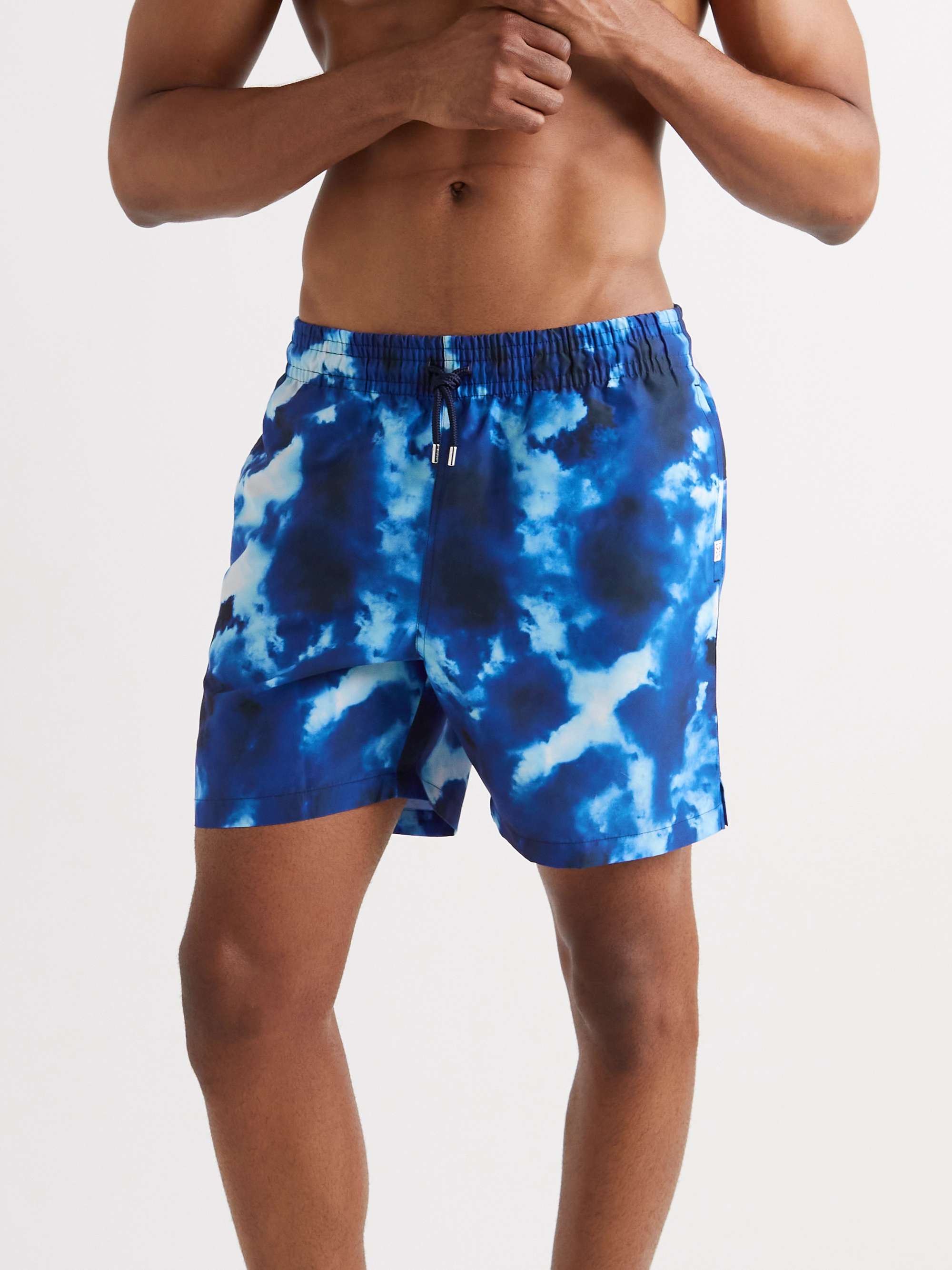 DEREK ROSE Mid-Length Printed Swim Shorts