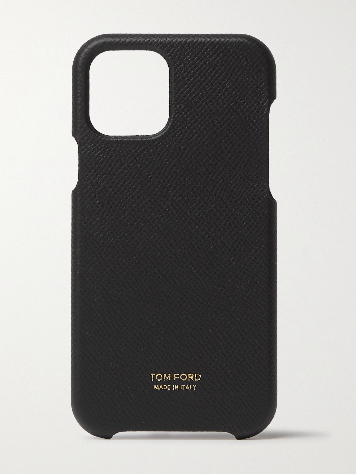 Tom Ford Full-grain Leather Iphone 12 Pro Case In Black