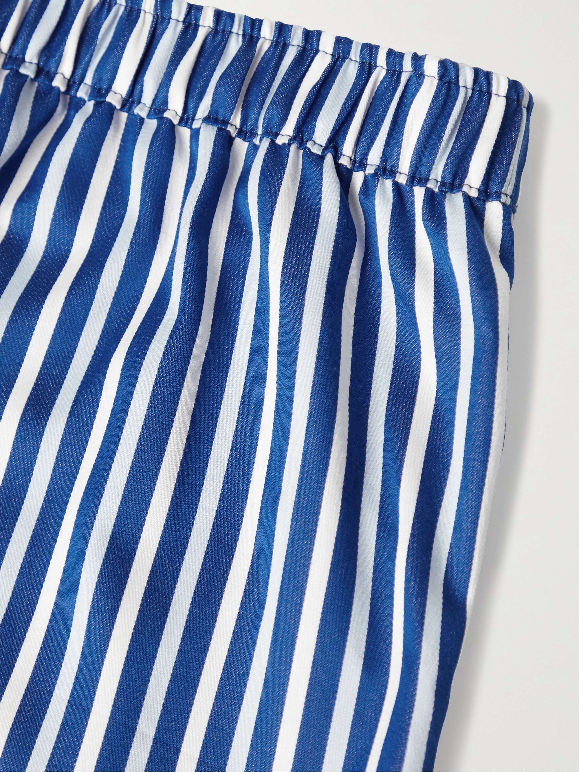DEREK ROSE Wellington 52 Striped Cotton Boxer Shorts