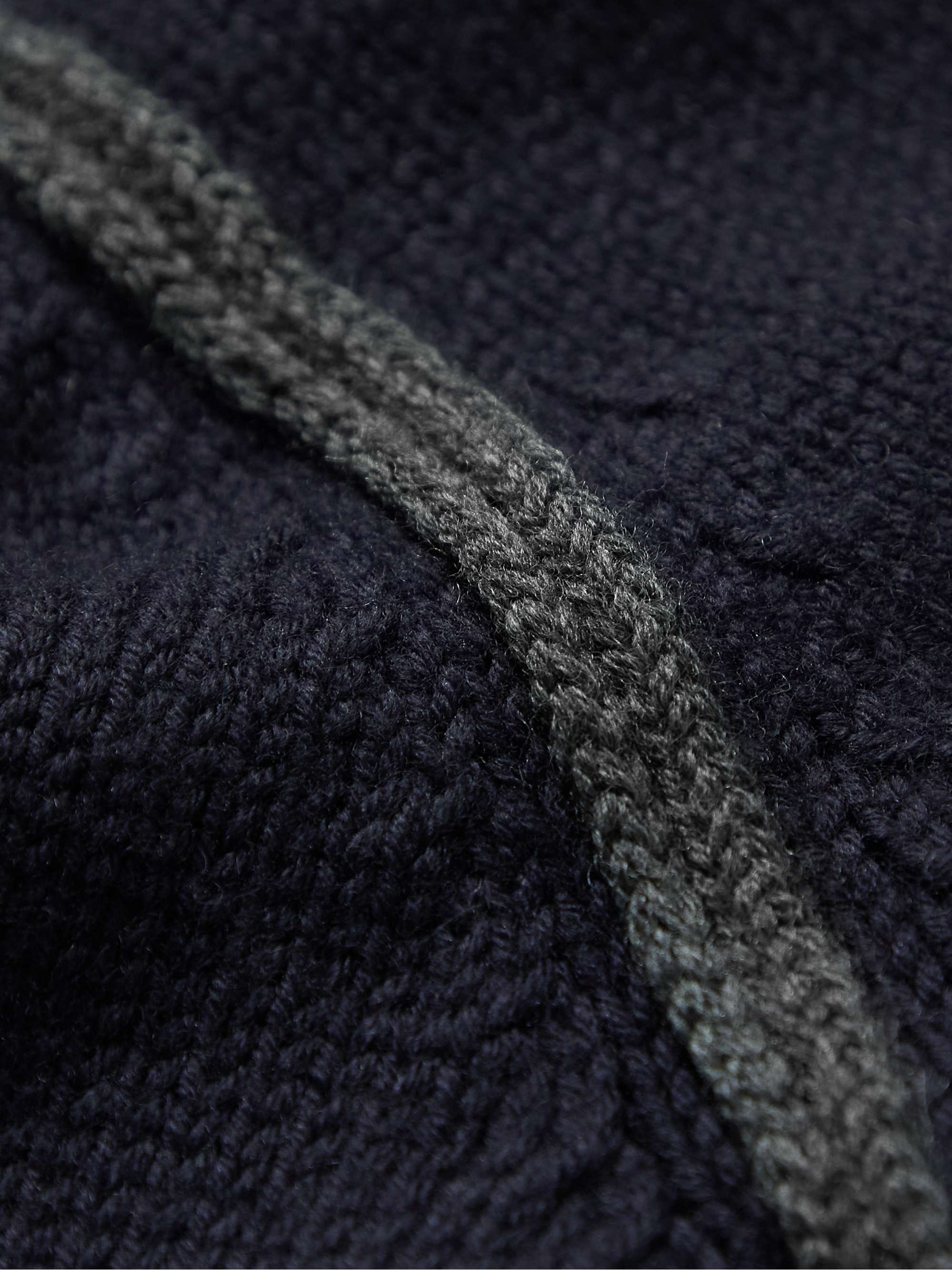GIORGIO ARMANI Virgin Wool and Cashmere-Blend Mock-Neck Sweater