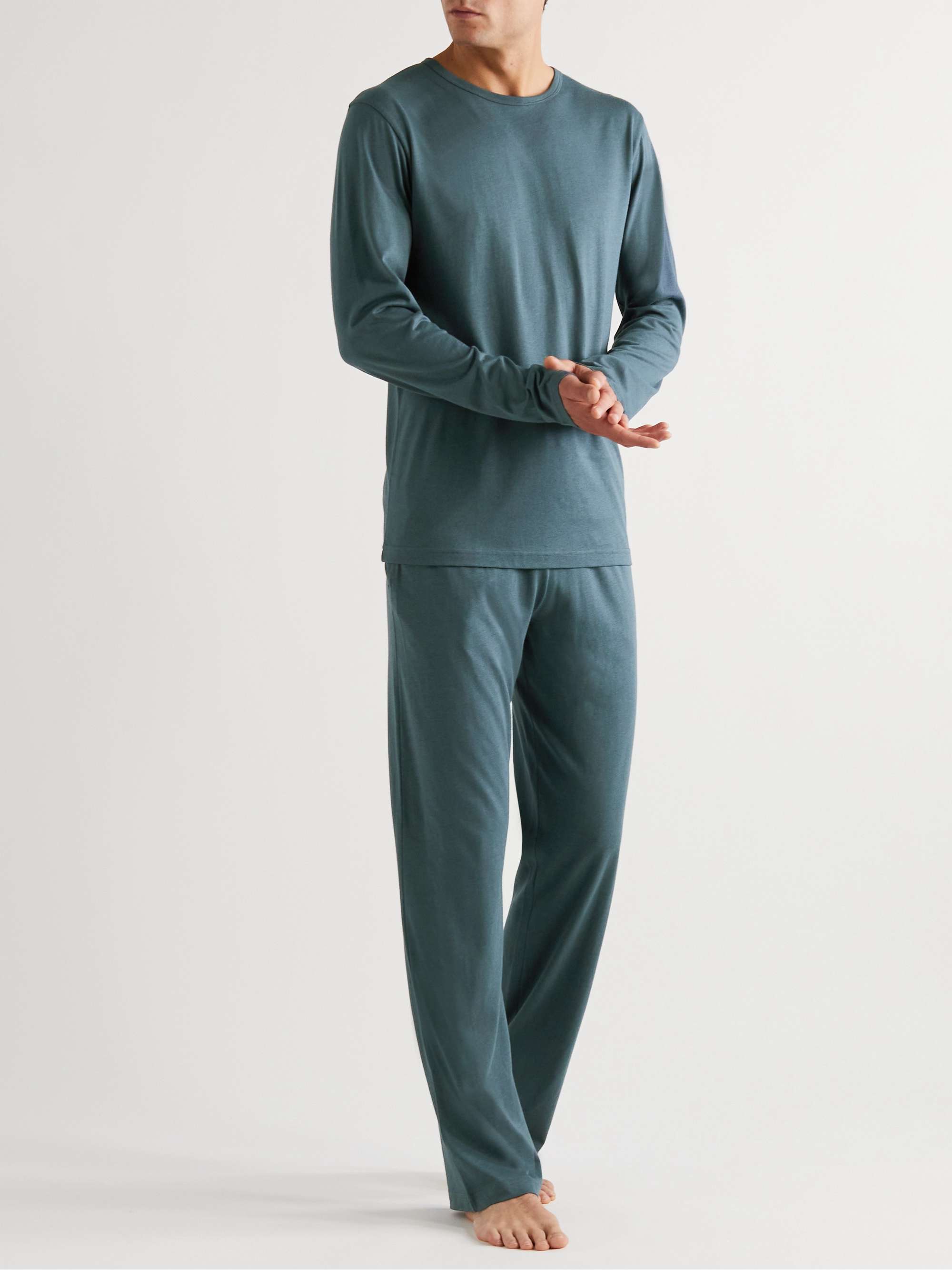 SUNSPEL Lounge Cotton and Modal-Blend Jersey Pyjama Trousers