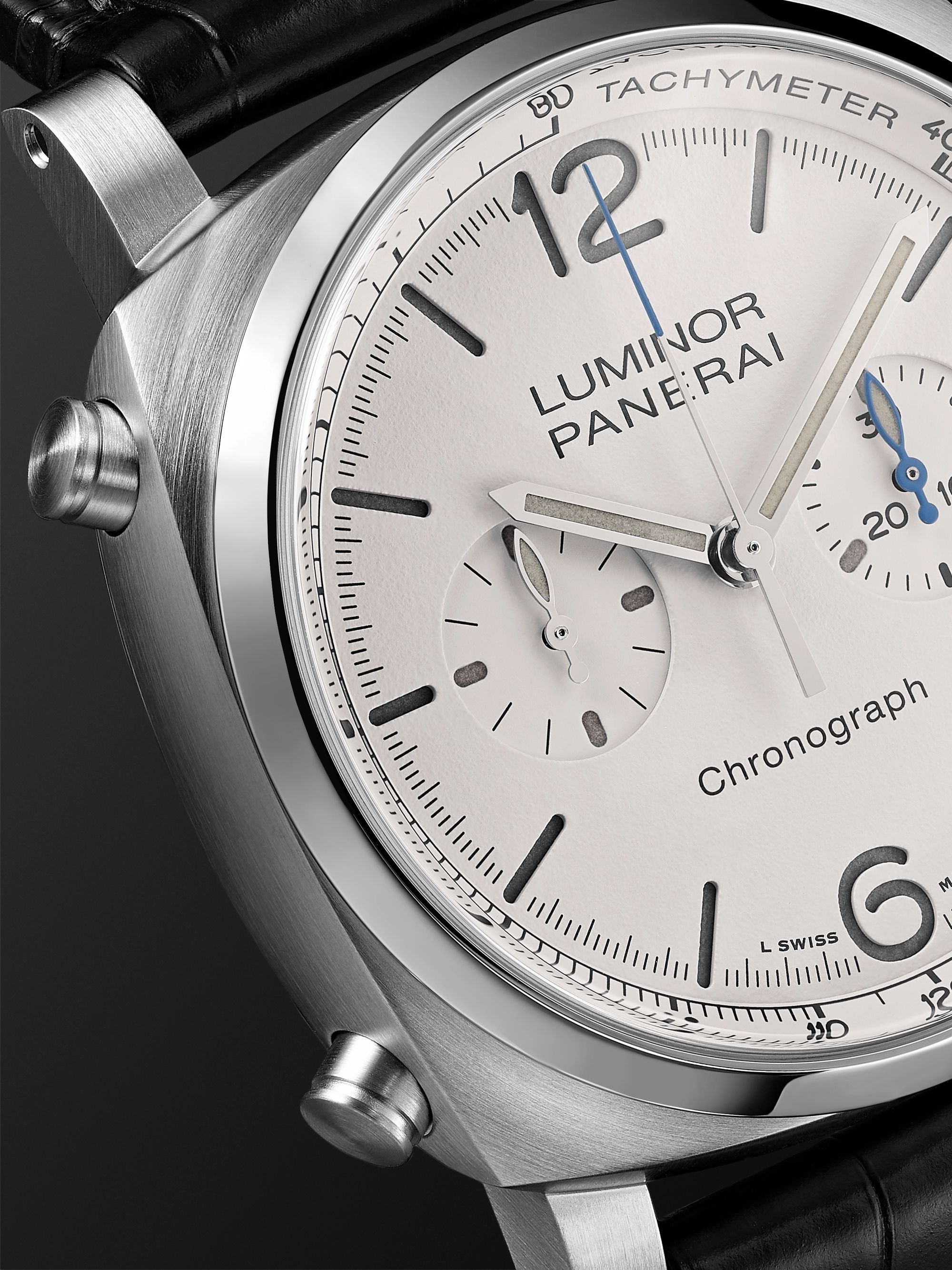 PANERAI Luminor Chrono Automatic Flyback Chronograph 44mm Stainless Steel and Alligator Watch, Ref. No. PAM1218