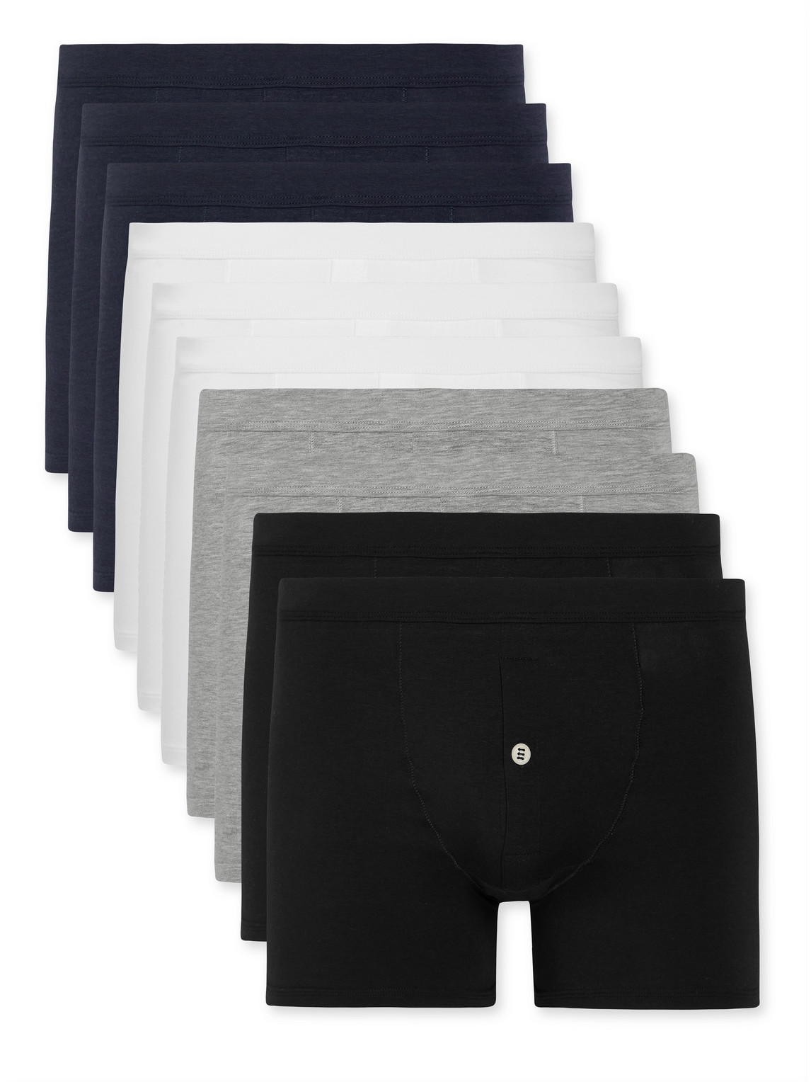 Hamilton And Hare 10-pack Stretch Lyocell And Cotton-blend Boxer Briefs In Multi