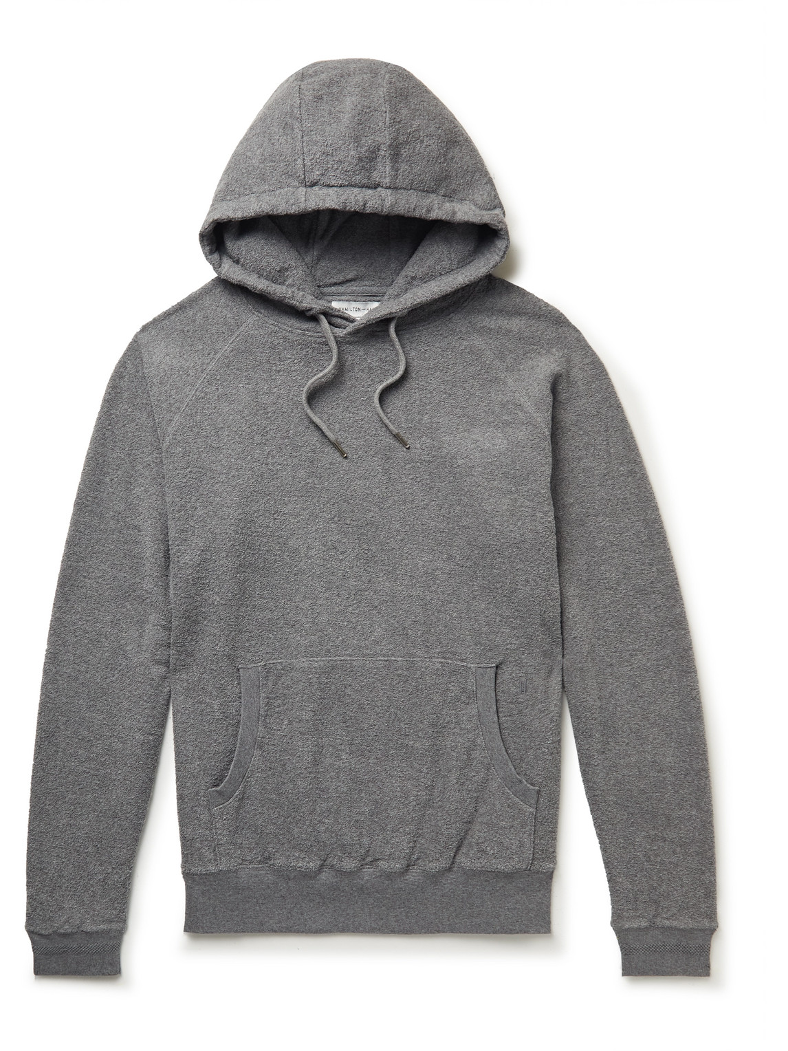 Hamilton And Hare Cotton-terry Hoodie In Gray