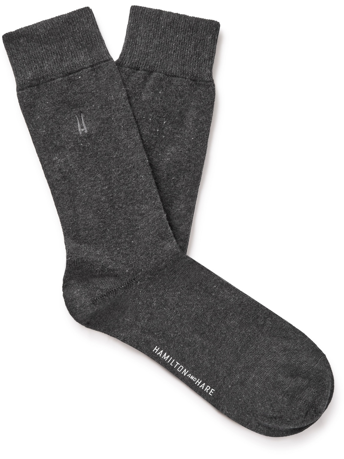 Hamilton And Hare Everyday Cotton Socks In Gray