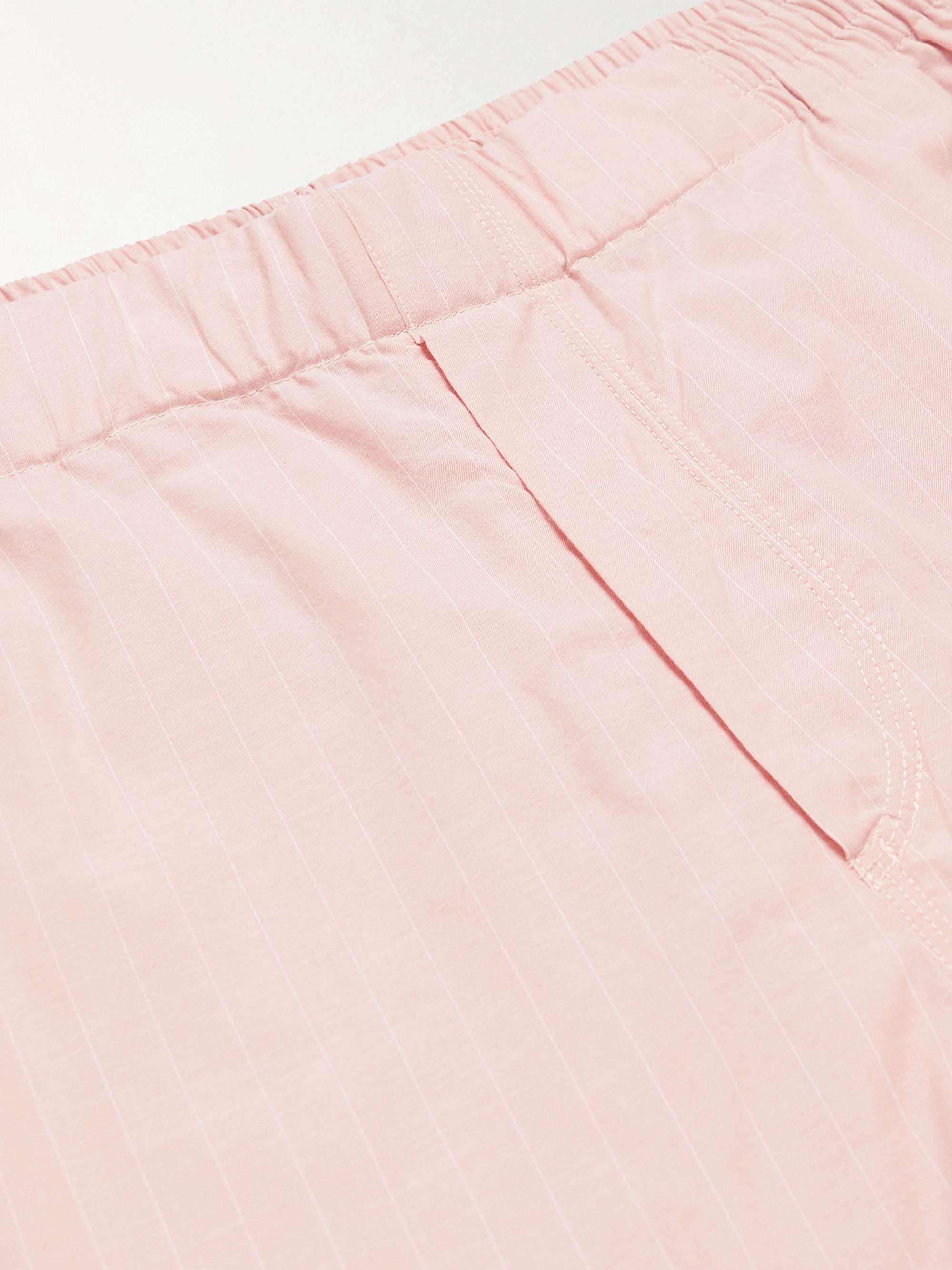 HAMILTON AND HARE Pinstriped Cotton Pyjama Shorts