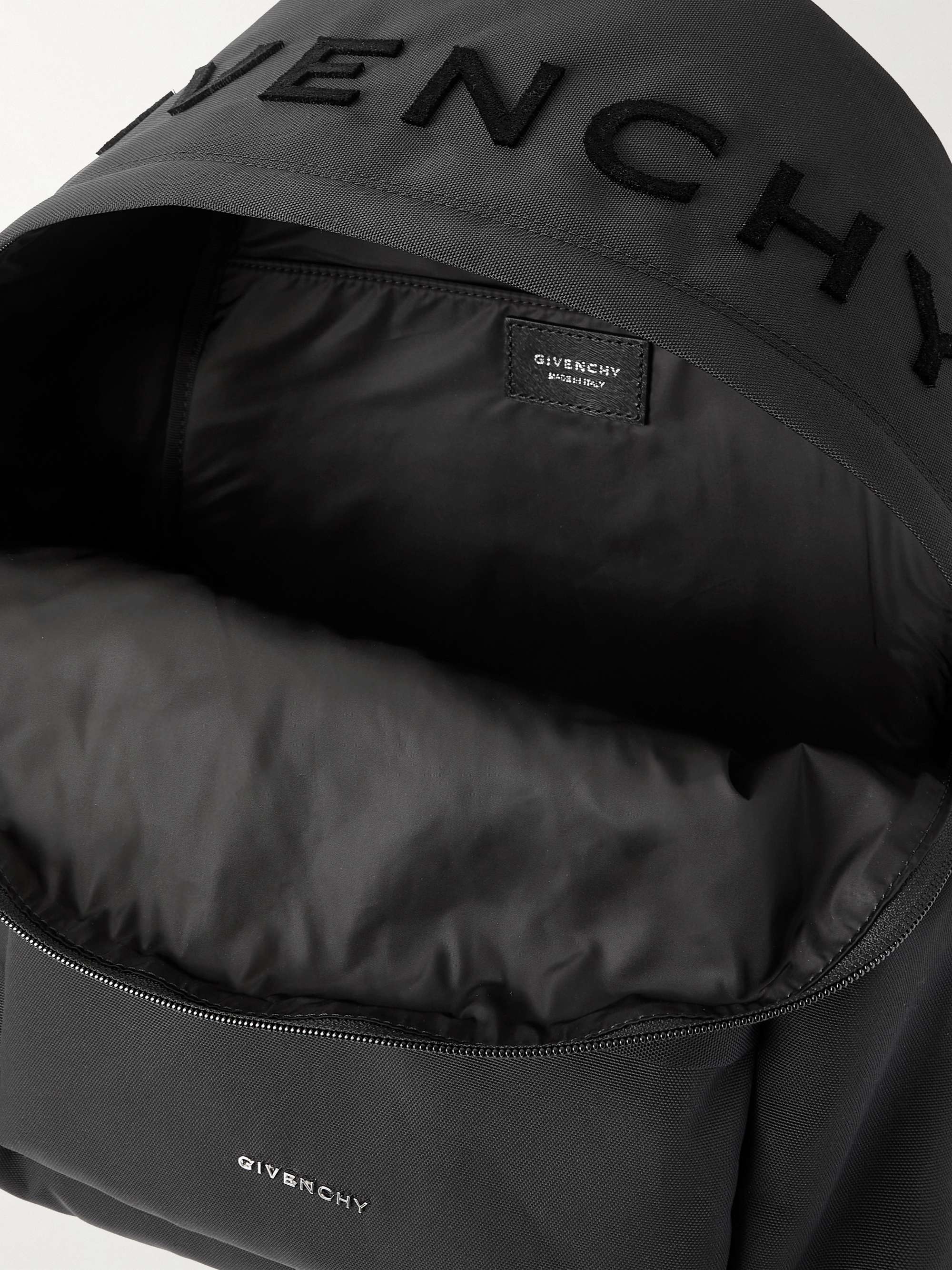 Black Essential U Logo-Flocked Nylon Backpack | GIVENCHY | MR PORTER