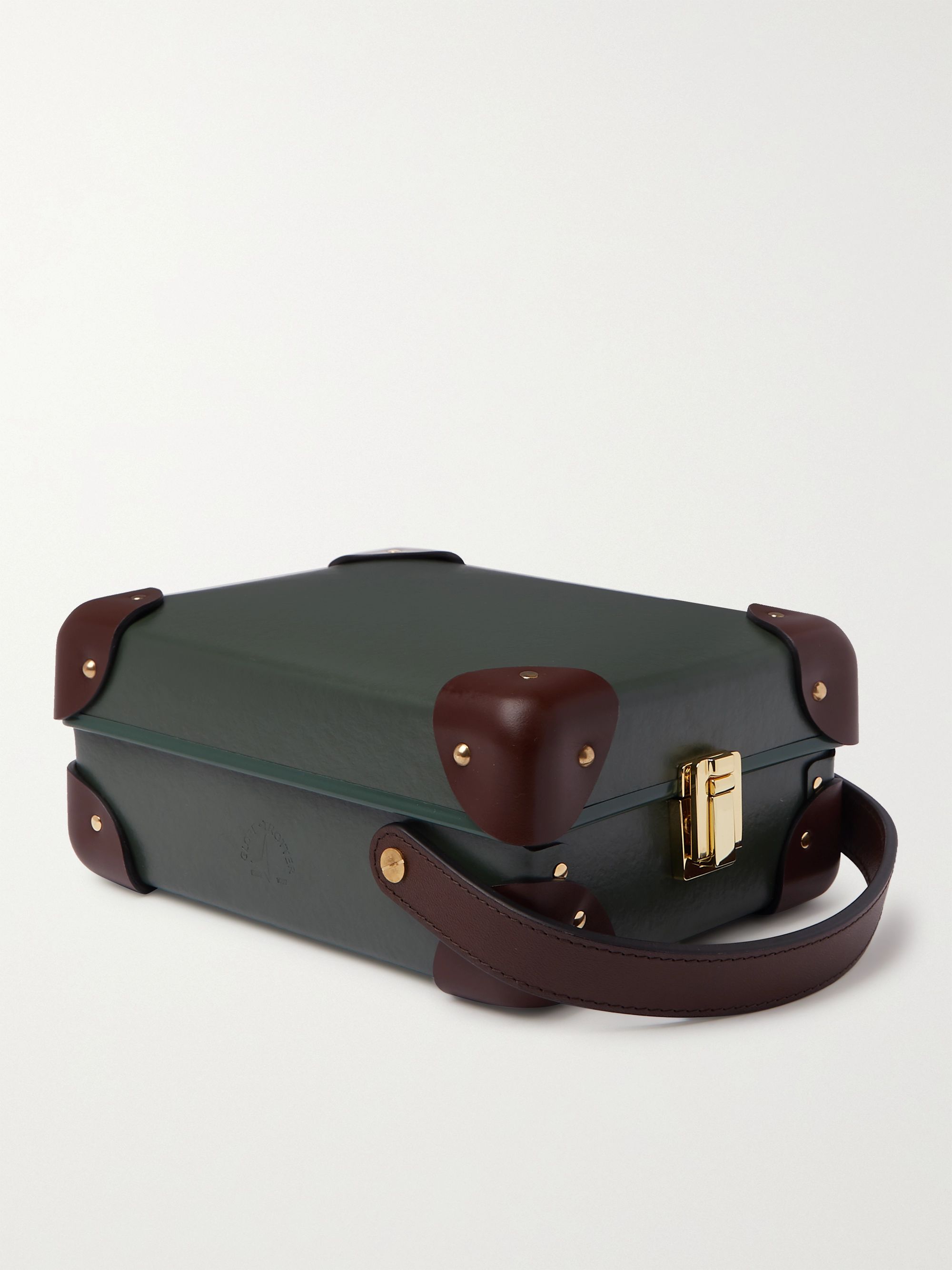 GLOBE-TROTTER Leather-Trimmed Three-Watch Case