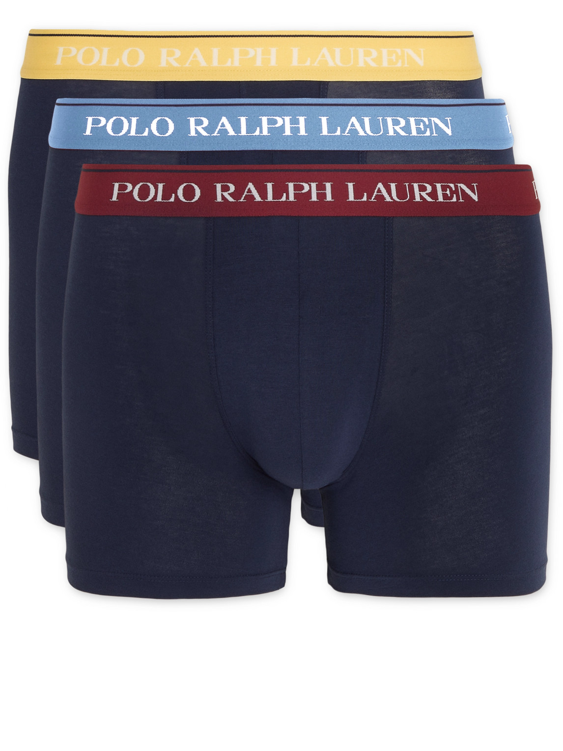 Polo Ralph Lauren Three-pack Stretch-cotton Boxer Briefs In Blue