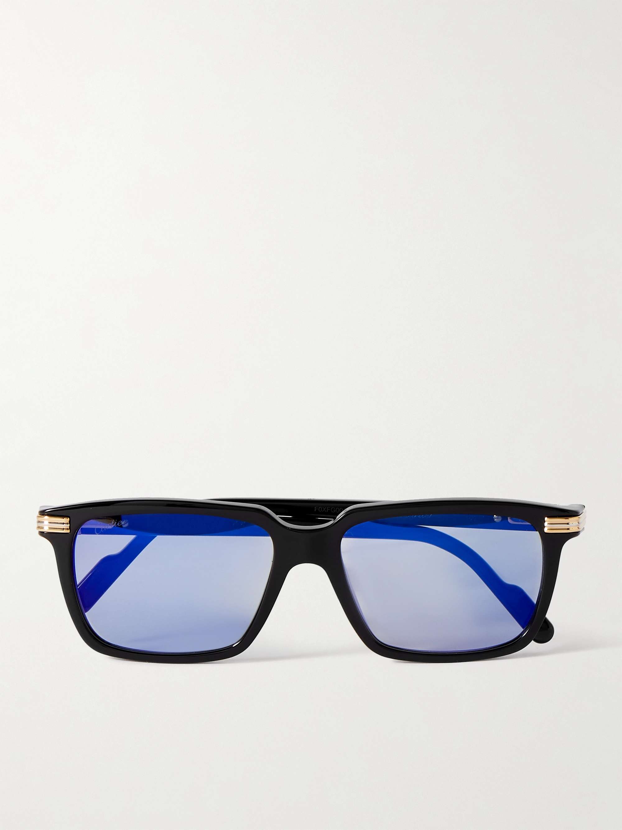 CARTIER EYEWEAR Rectangular-Frame Acetate Photochromic Sunglasses