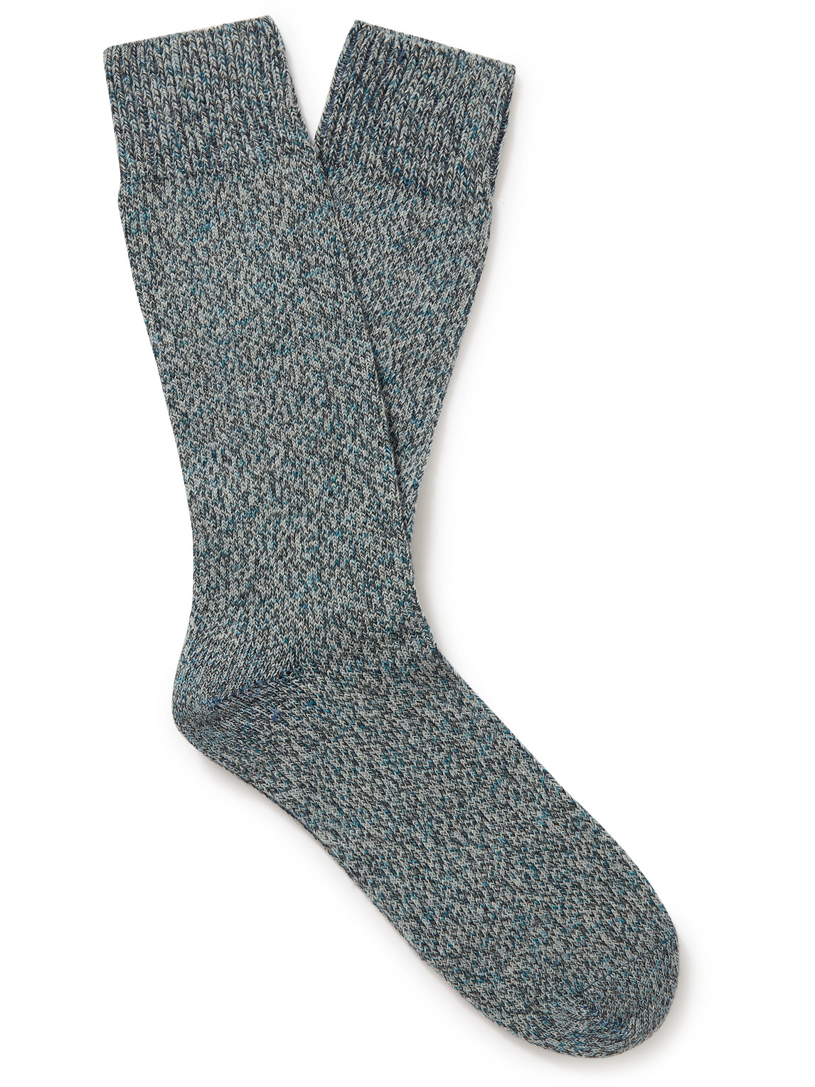 Ermenegildo Zegna Stand Out Cotton-blend Socks In Gray