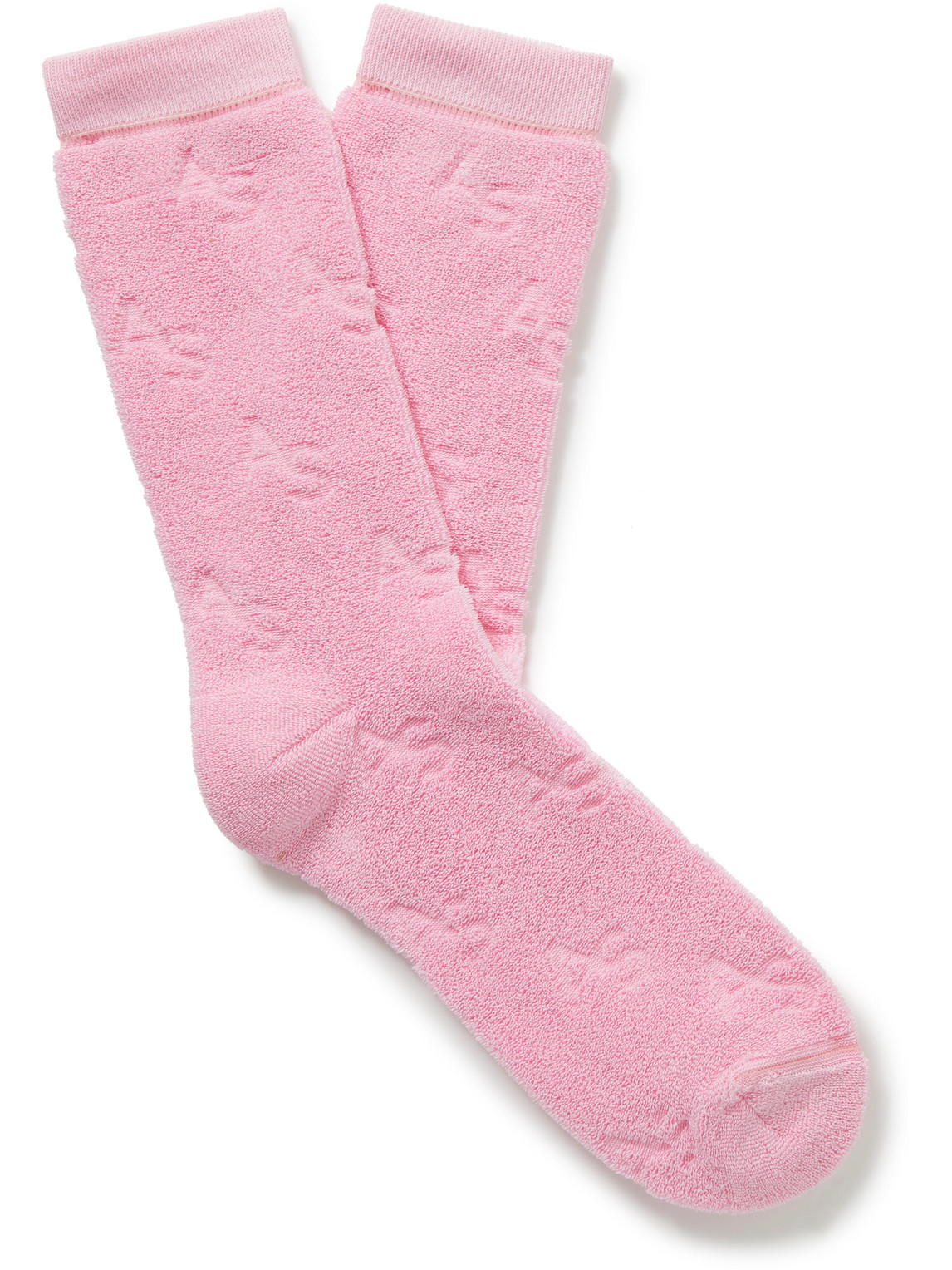 Stretch Cotton-Blend Terry Socks