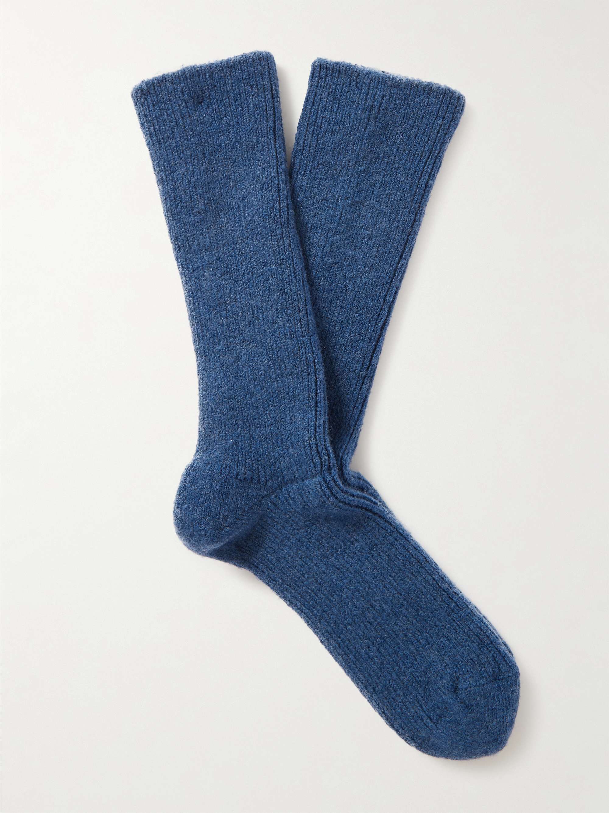 ANONYMOUS ISM Wool Lazy Ribbed Wool-Blend Socks