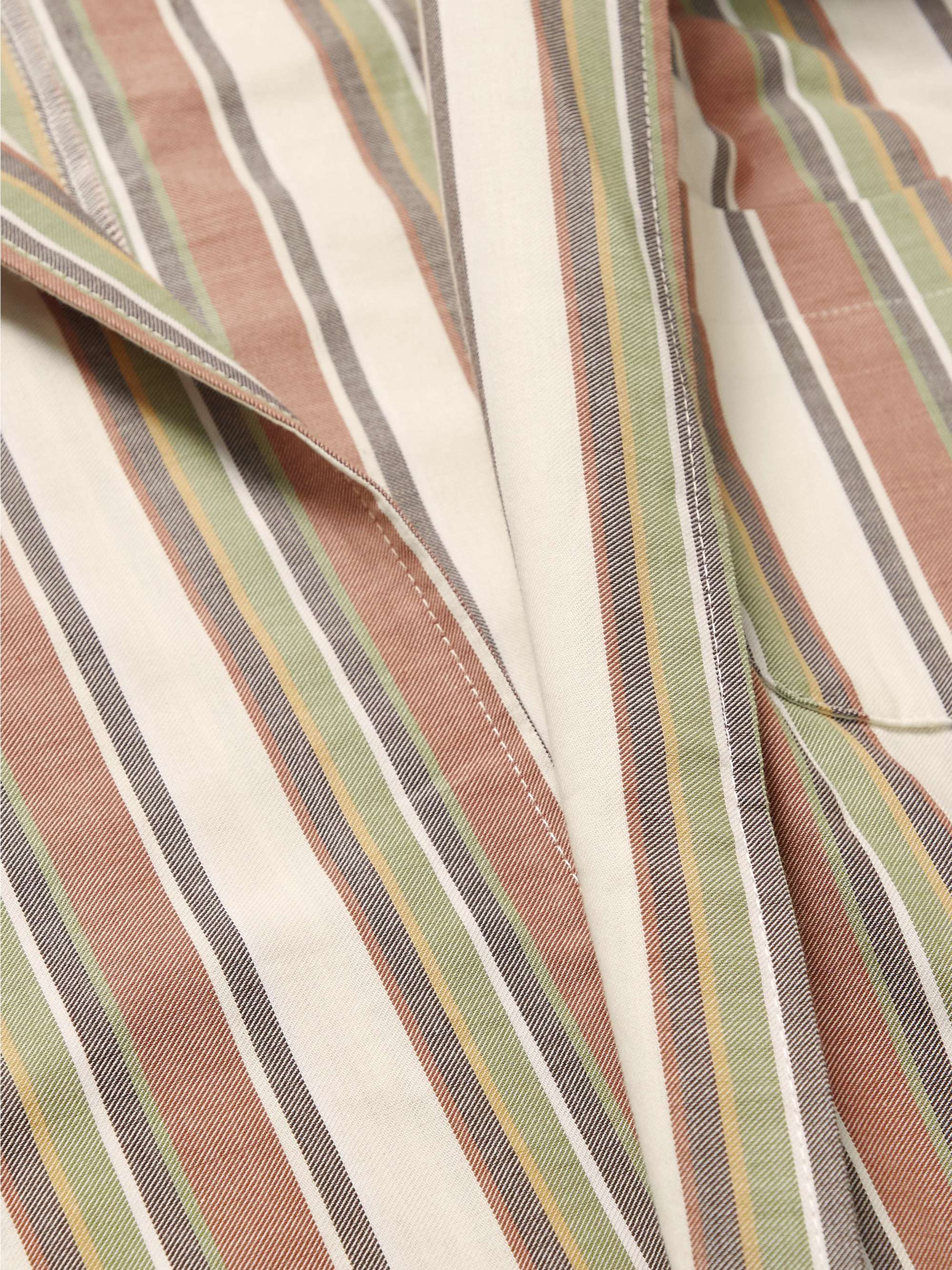OLIVER SPENCER LOUNGEWEAR Canvey Striped Organic Cotton Robe