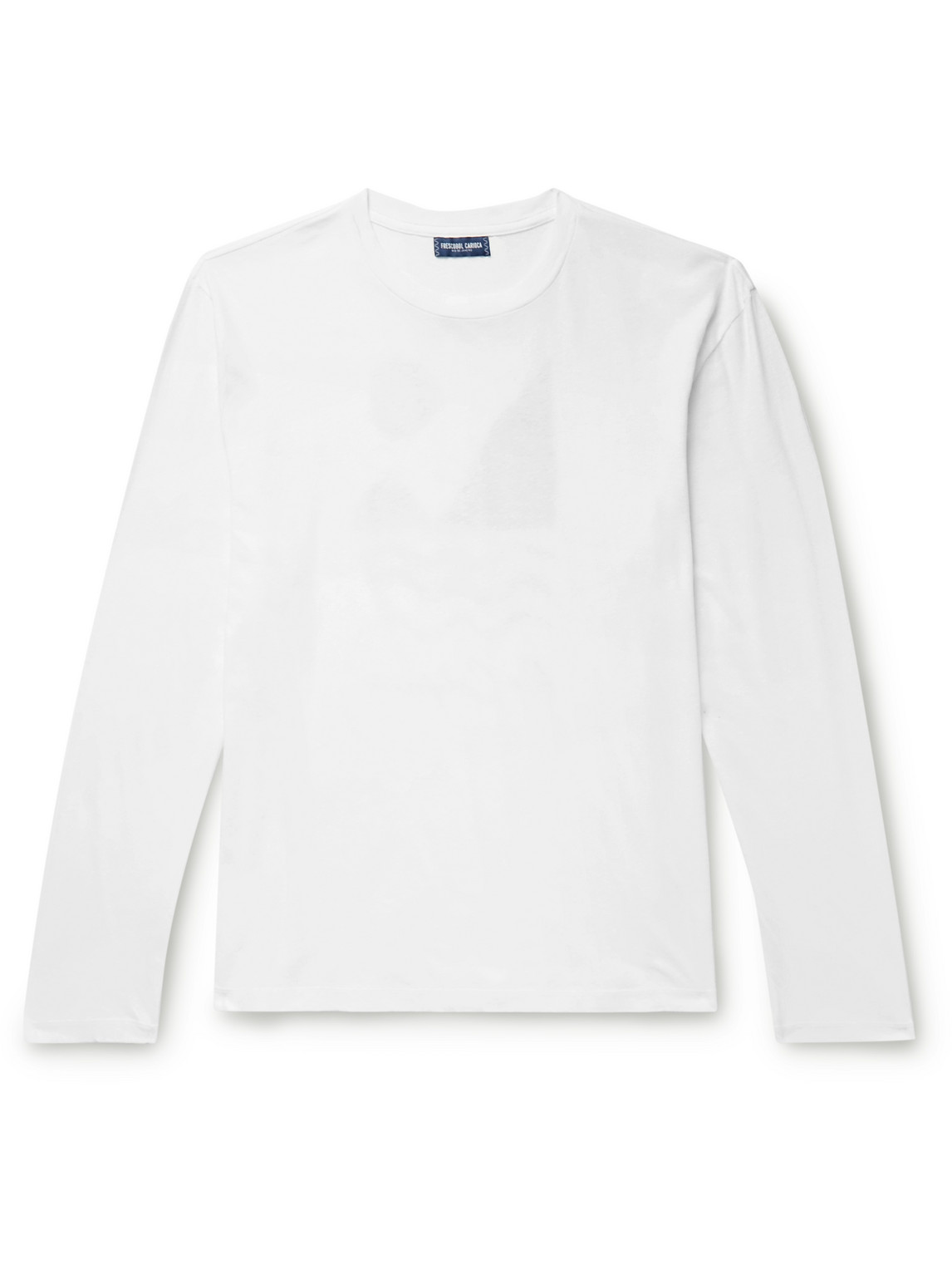 Frescobol Carioca Garrett Leight Printed Cotton And Linen-blend T-shirt In White